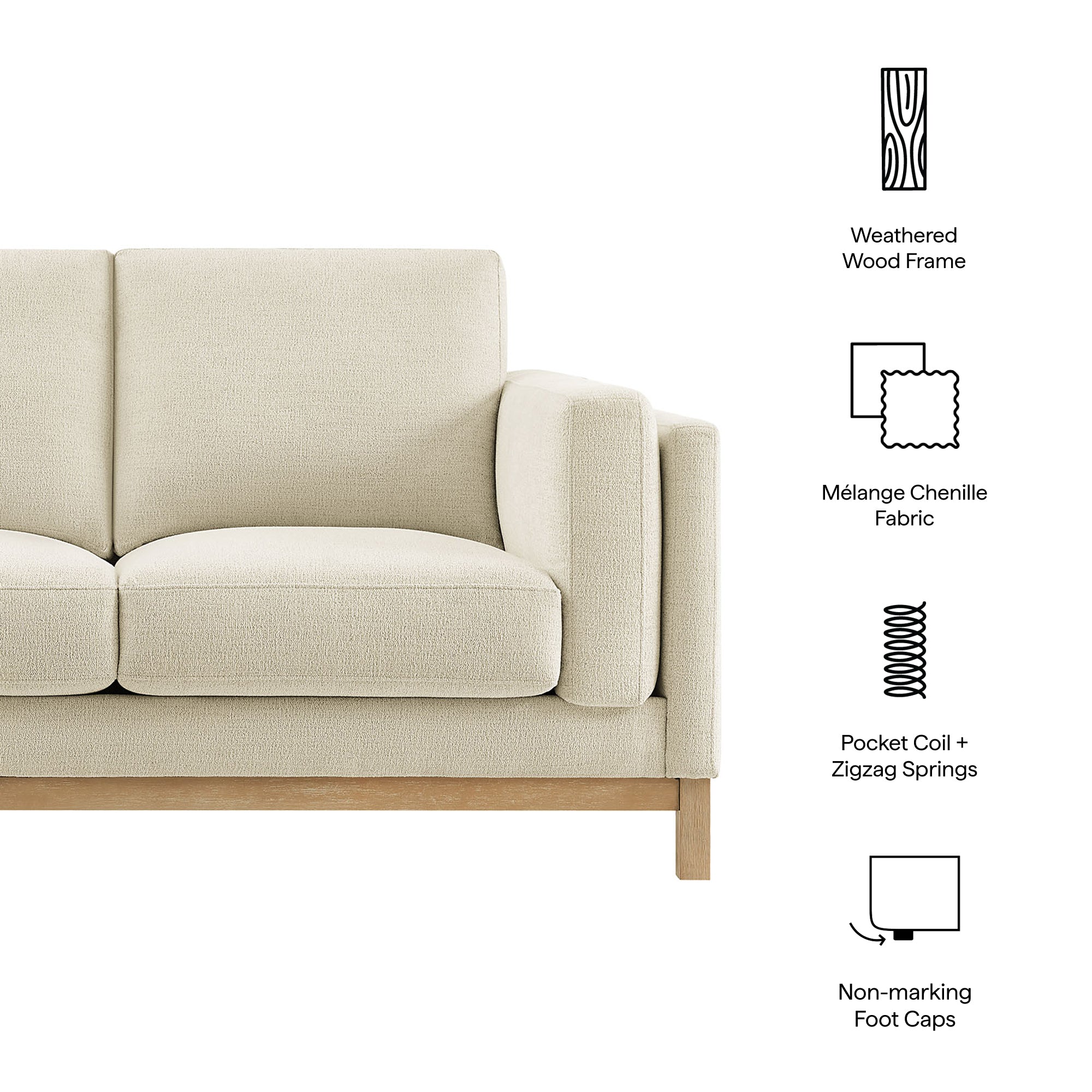 Roscoe 63 inch Fabric Loveseat