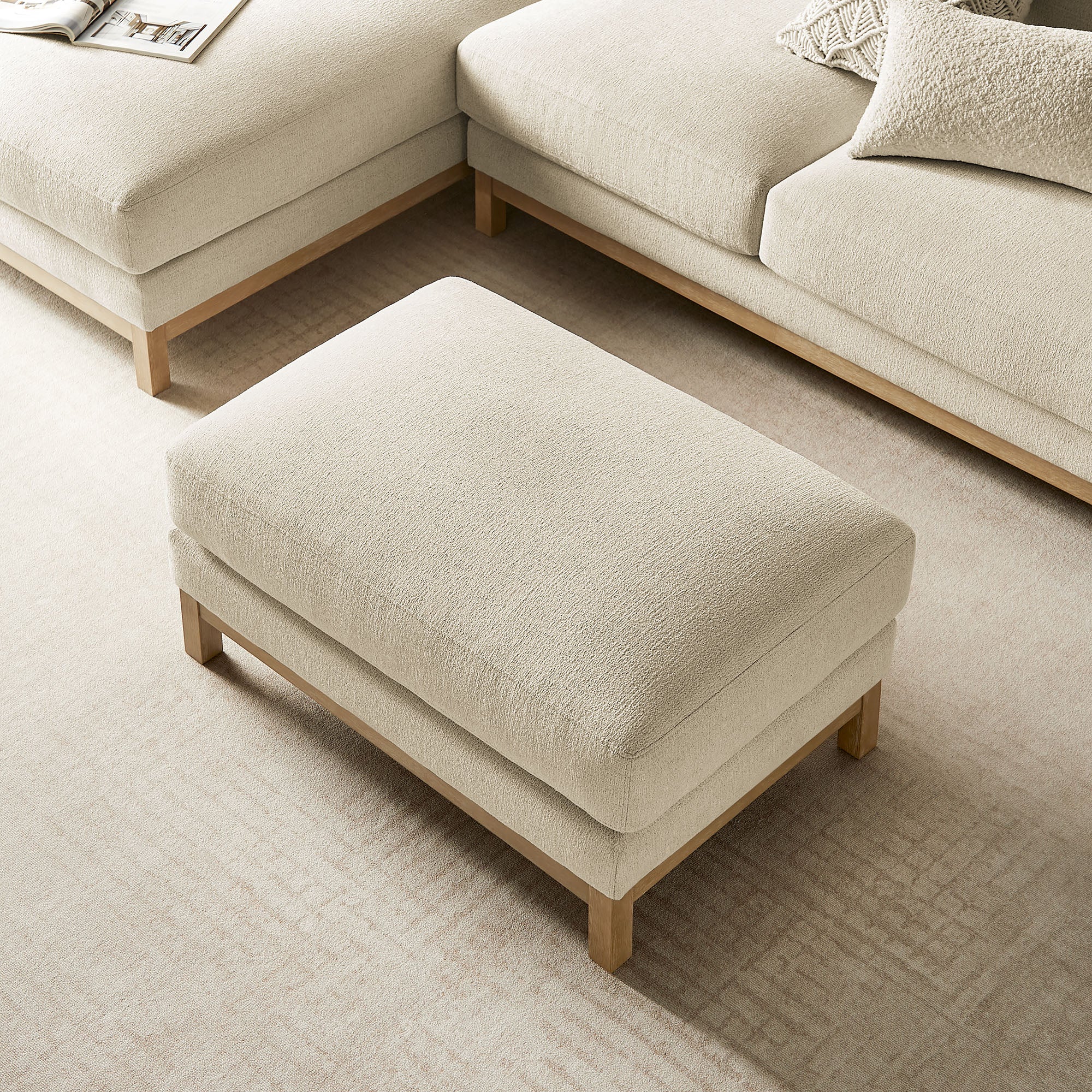 Roscoe Fabric Ottoman