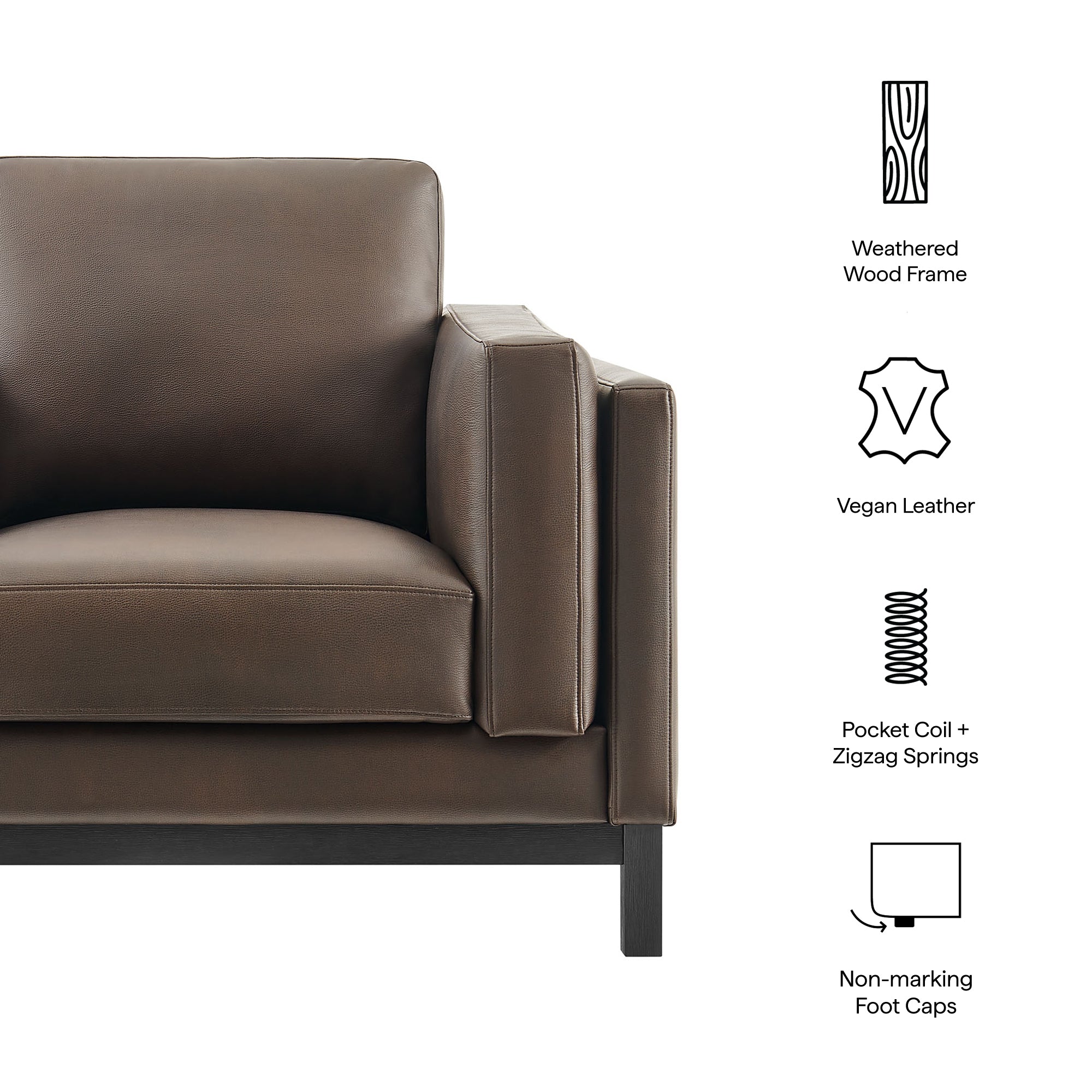 Roscoe Vegan Leather Armchair