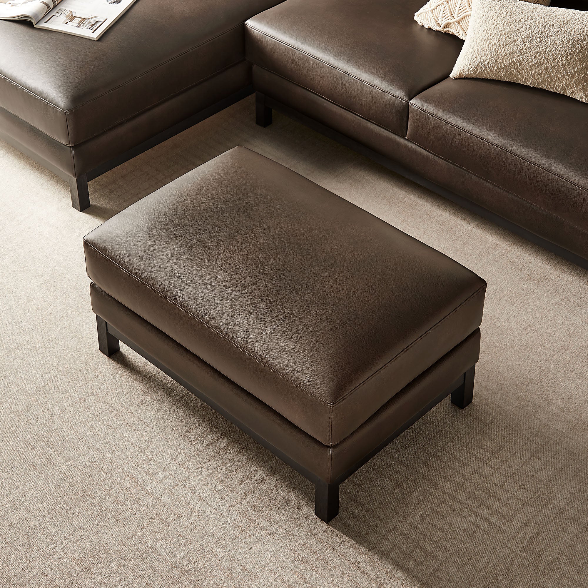 Roscoe Vegan Leather Ottoman