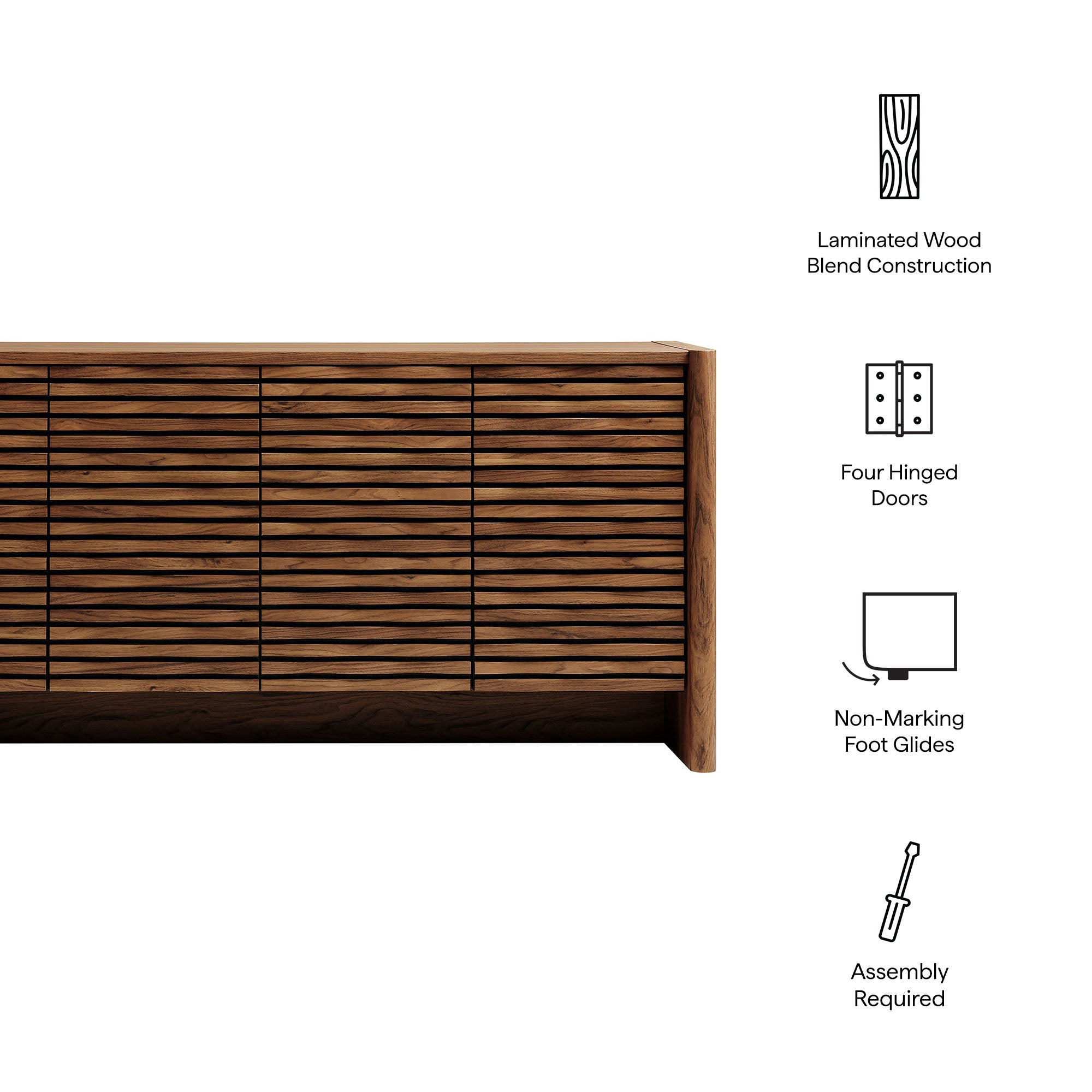 Emric Wave 66" 4-Door Sideboard