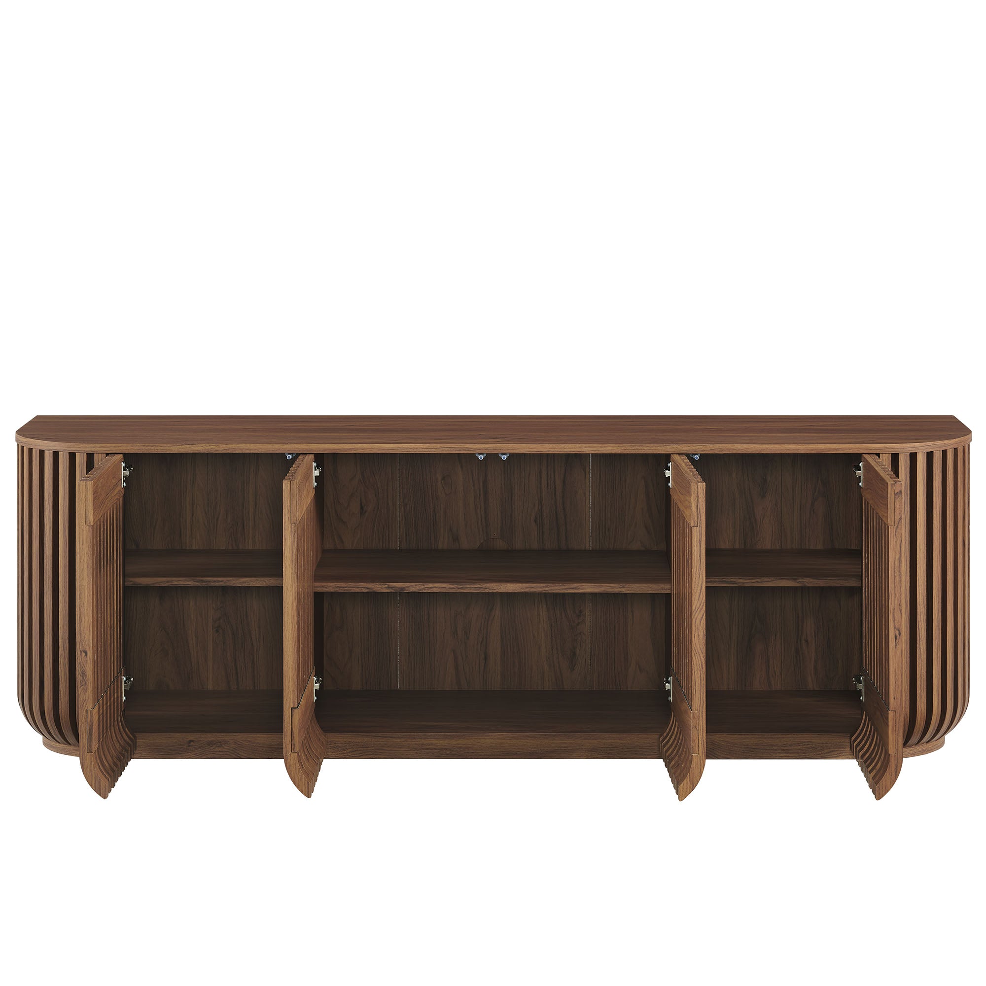 Fortitude 75" Curved Sideboard Storage Cabinet