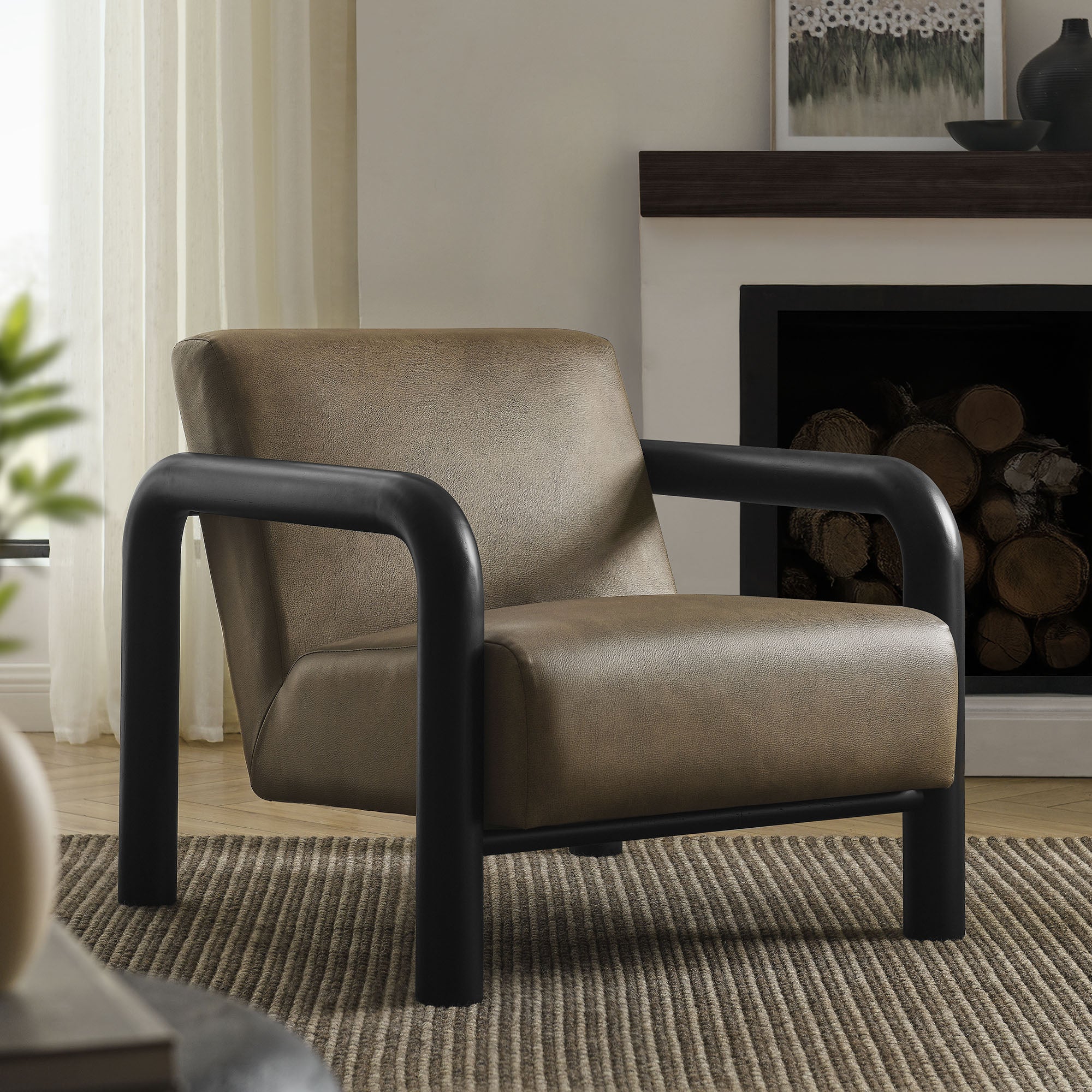 Sereno Vegan Leather Accent Chair