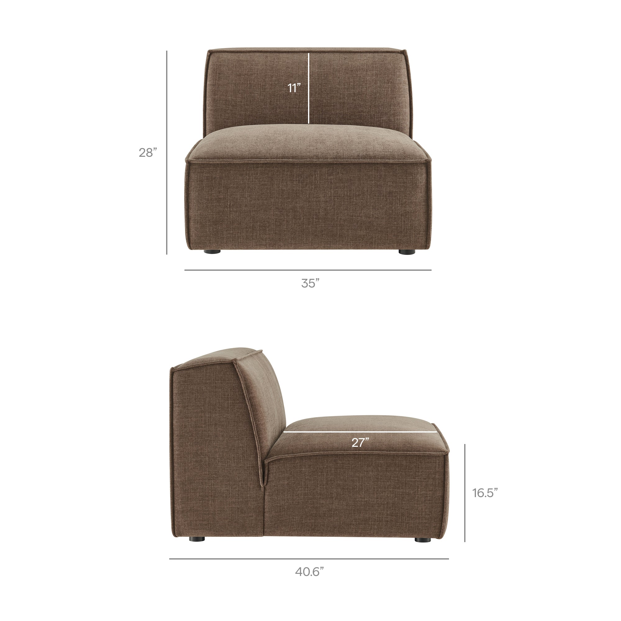 Restore 3-Piece Performance Fabric Upholstered Modular Sofa Set