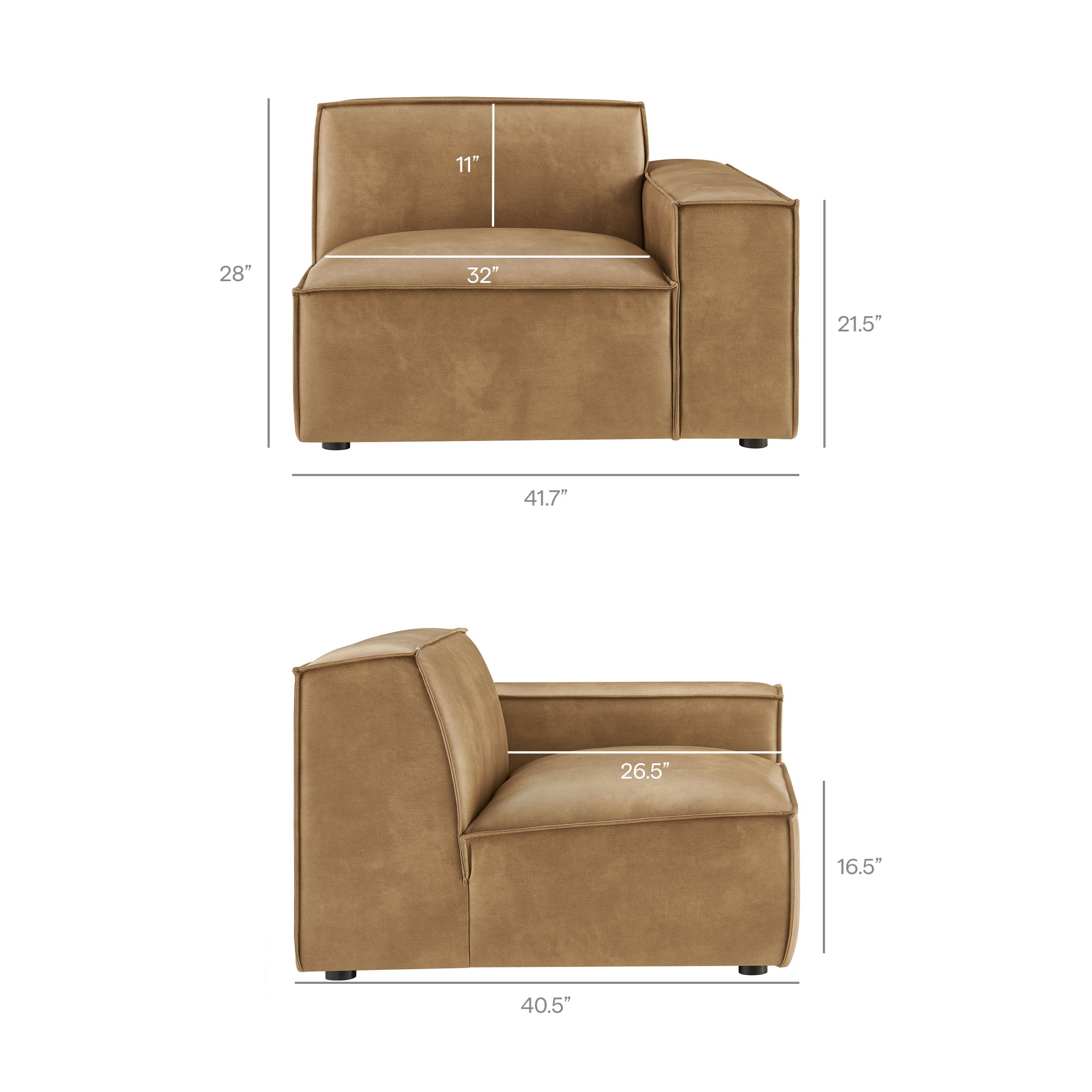 Restore 6-Piece Vegan Leather Modular Sectional Sofa