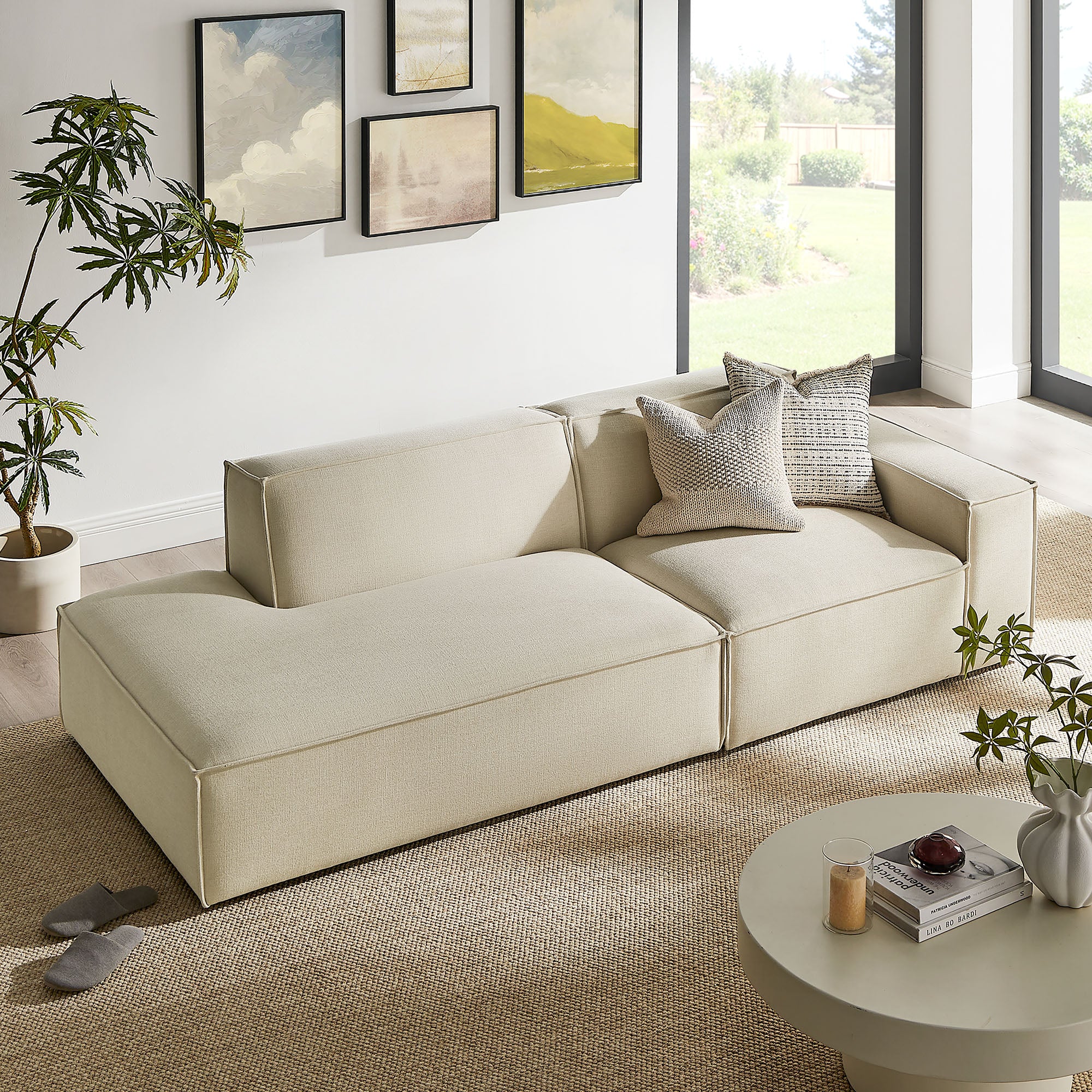 Restore 2-Piece Performance Fabric Upholstered Modular Loveseat