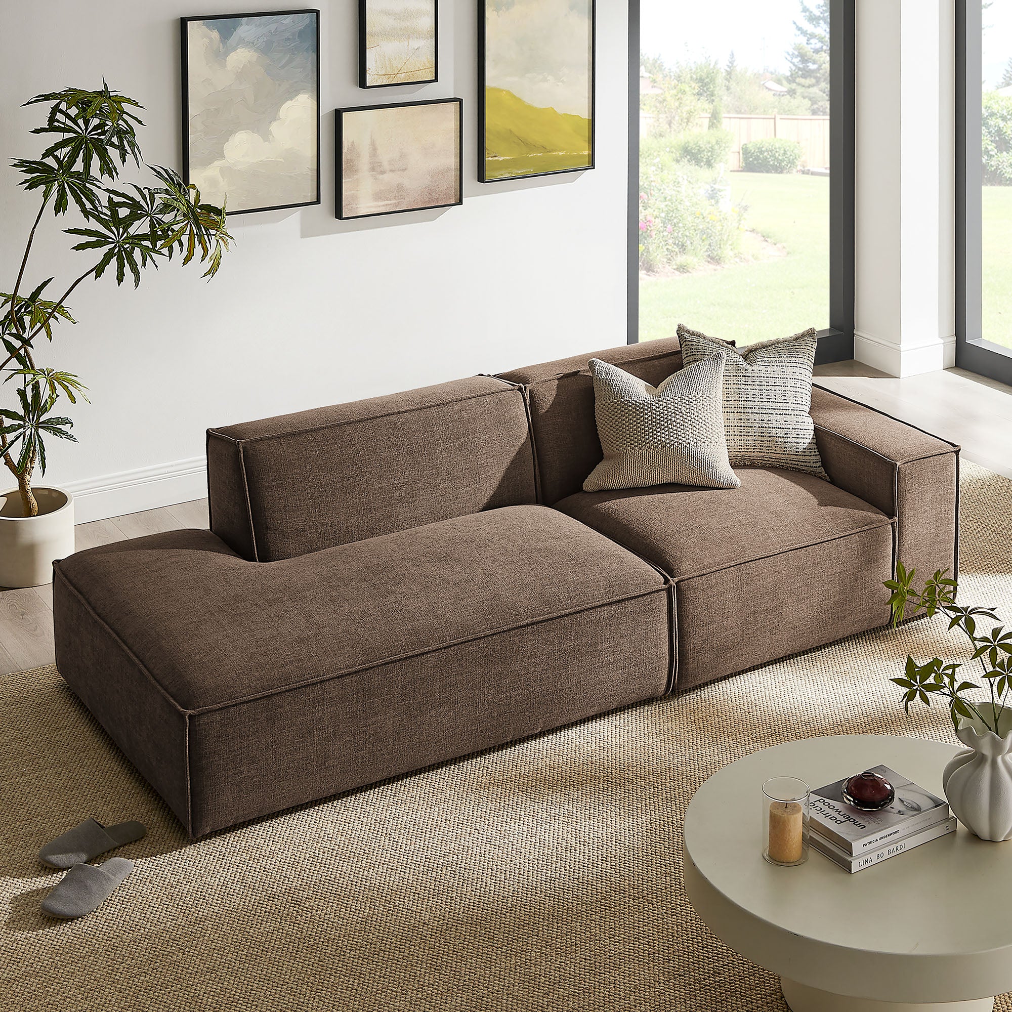 Restore 2-Piece Performance Fabric Upholstered Modular Loveseat