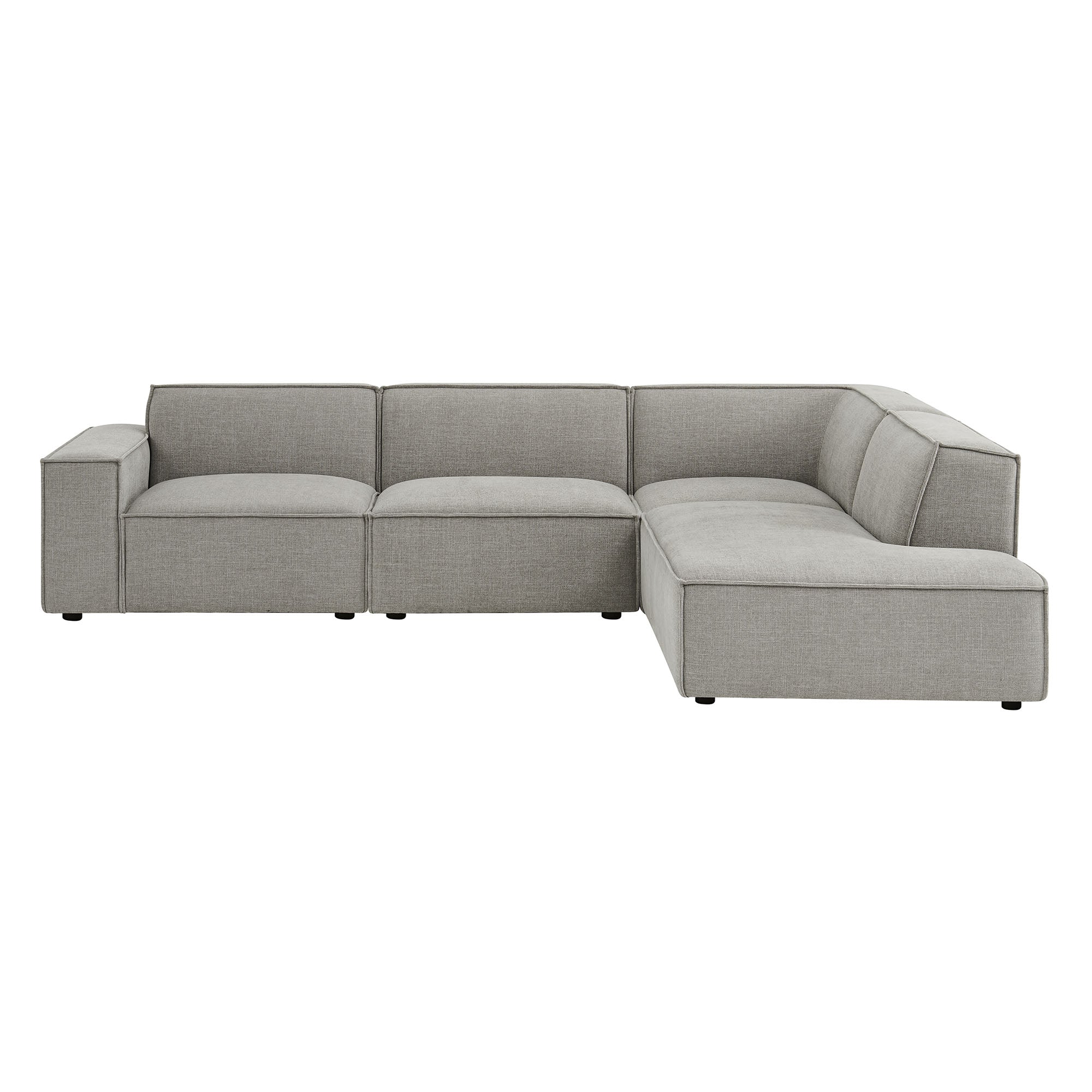 Restore 4-Piece Performance Fabric Upholstered Modular L-Shaped Sofa