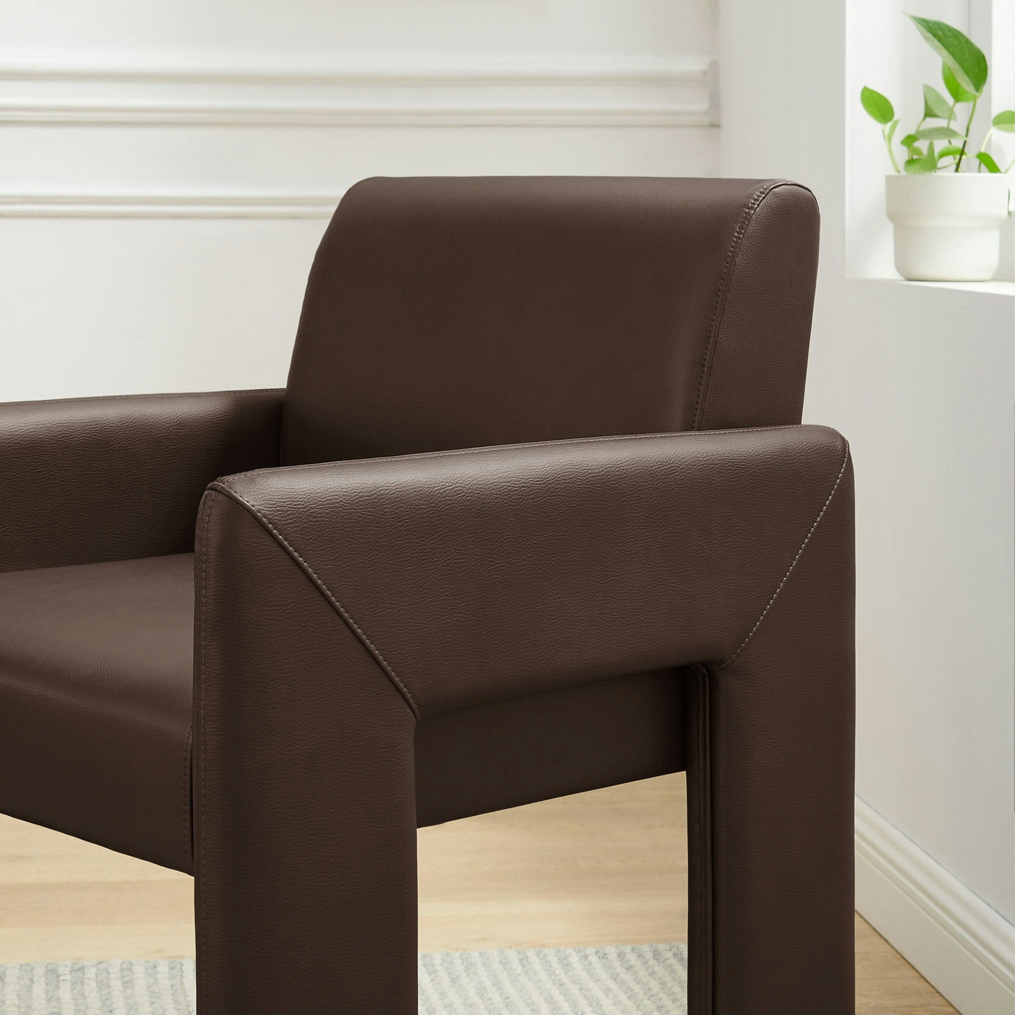 Daven Vegan Leather Dining Armchair