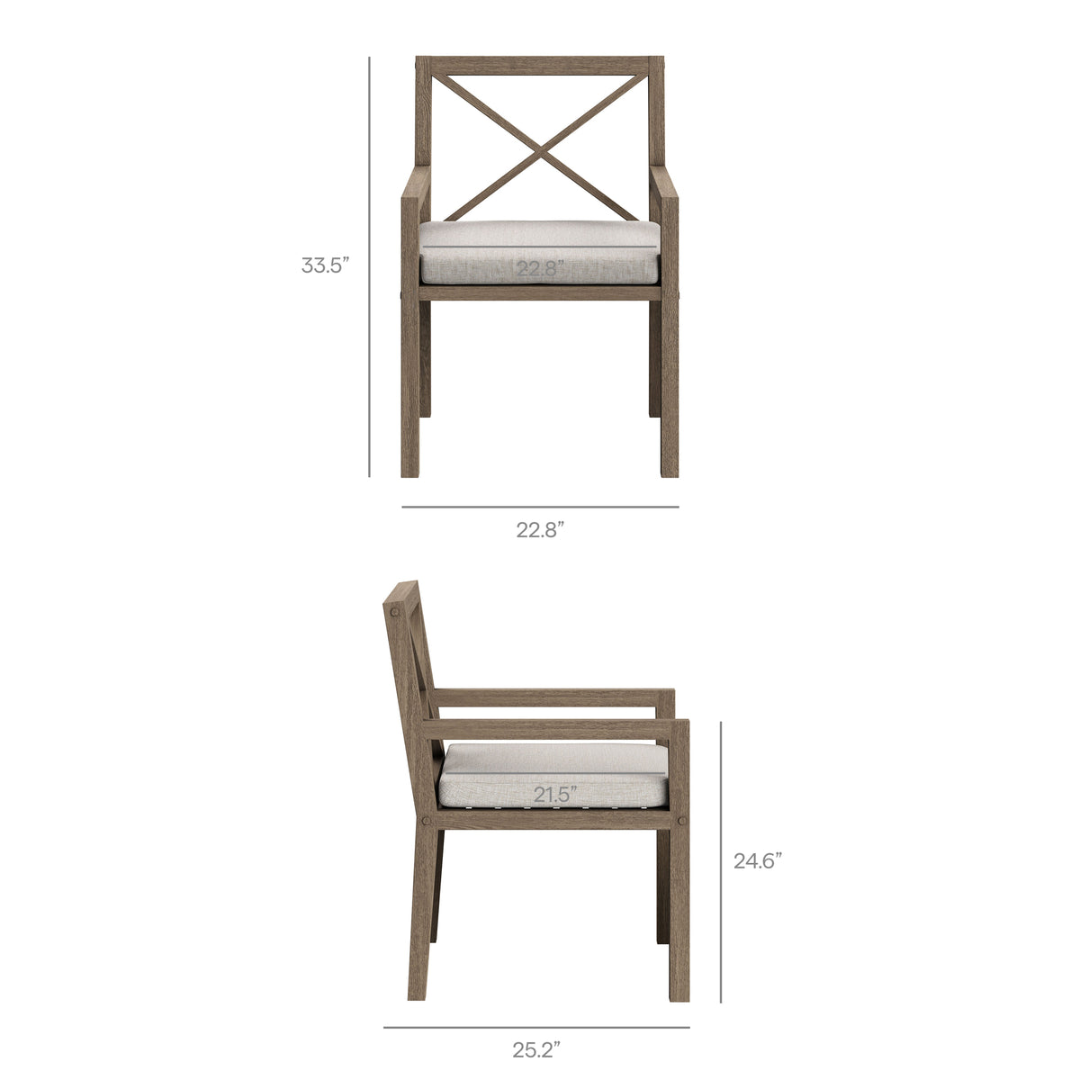 Northlake 7-Piece Outdoor Patio Teak Wood Dining Set