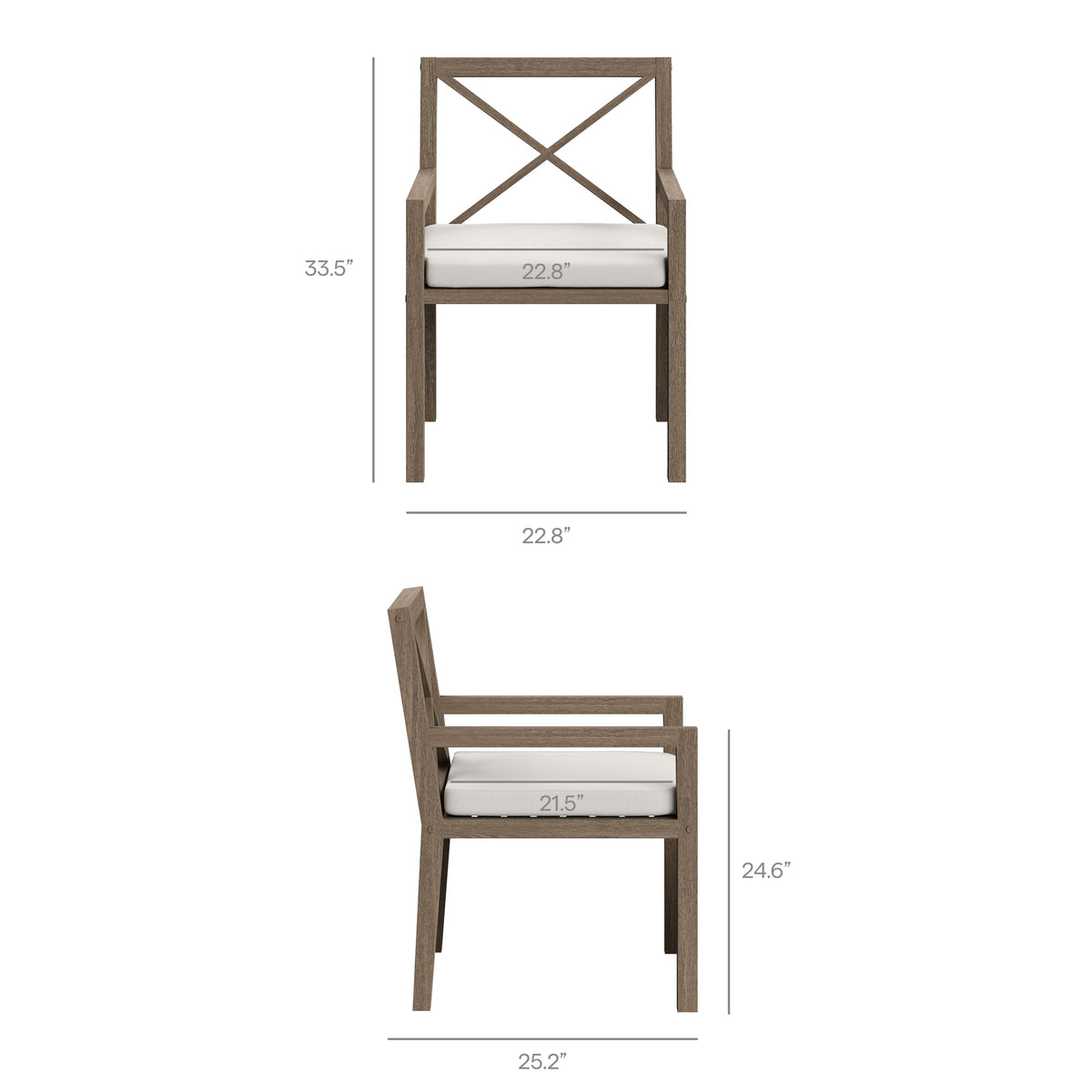 Northlake 7-Piece Outdoor Patio Teak Wood Dining Set