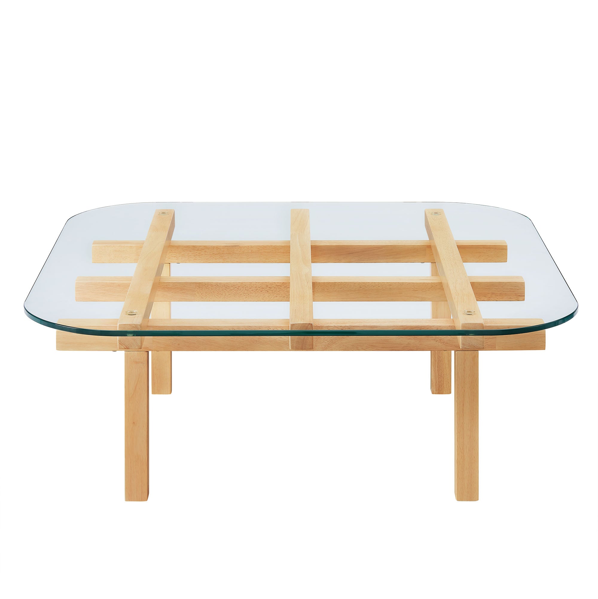 Isby 35 Inch Tempered Glass Coffee Table