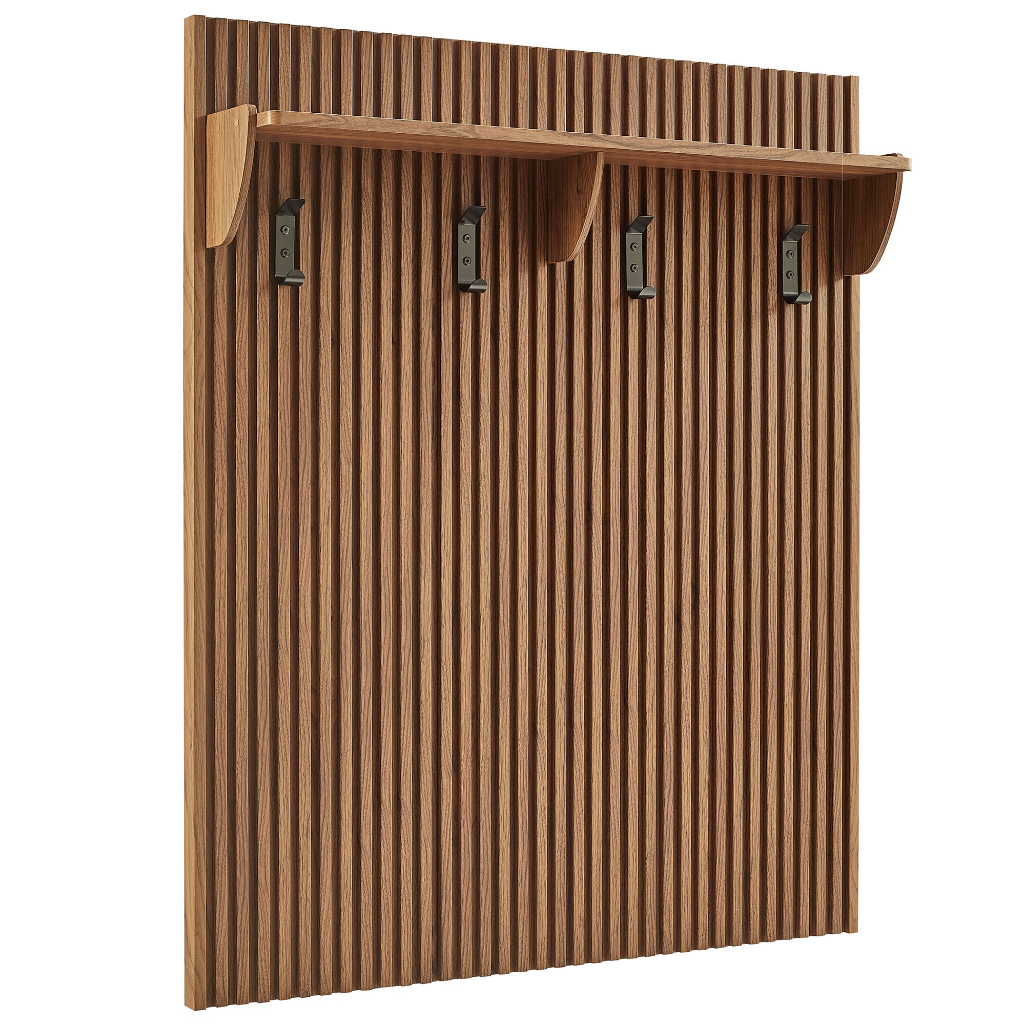 Soma Fluted 3-in-1 Hall Tree With Storage Bench and Coat Rack