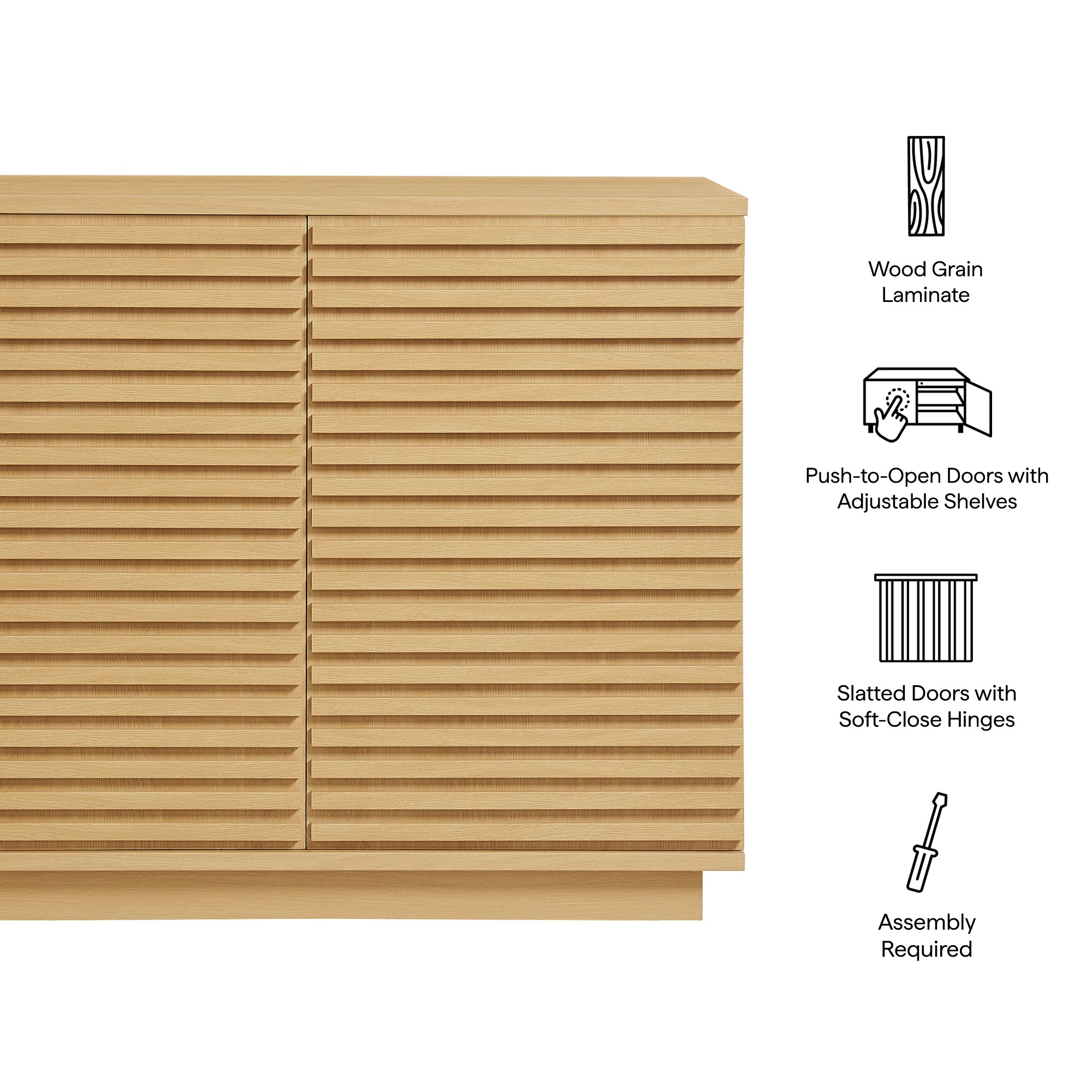 Render 2-Door Fluted Accent Cabinet