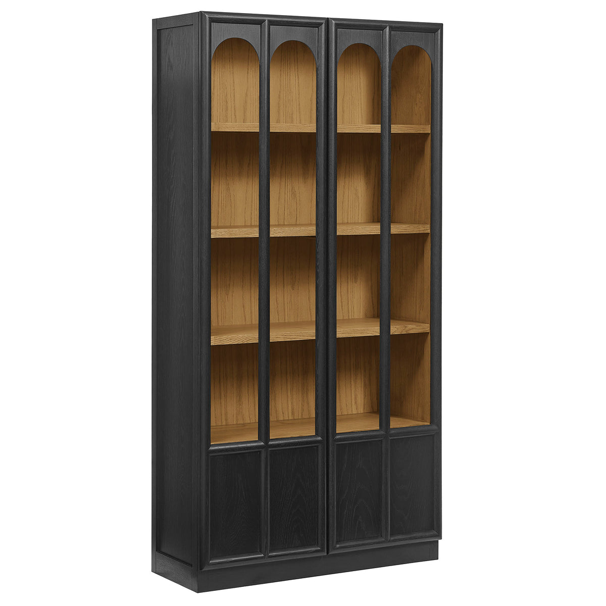 Anwen Solid Wood and Glass Display Cabinet