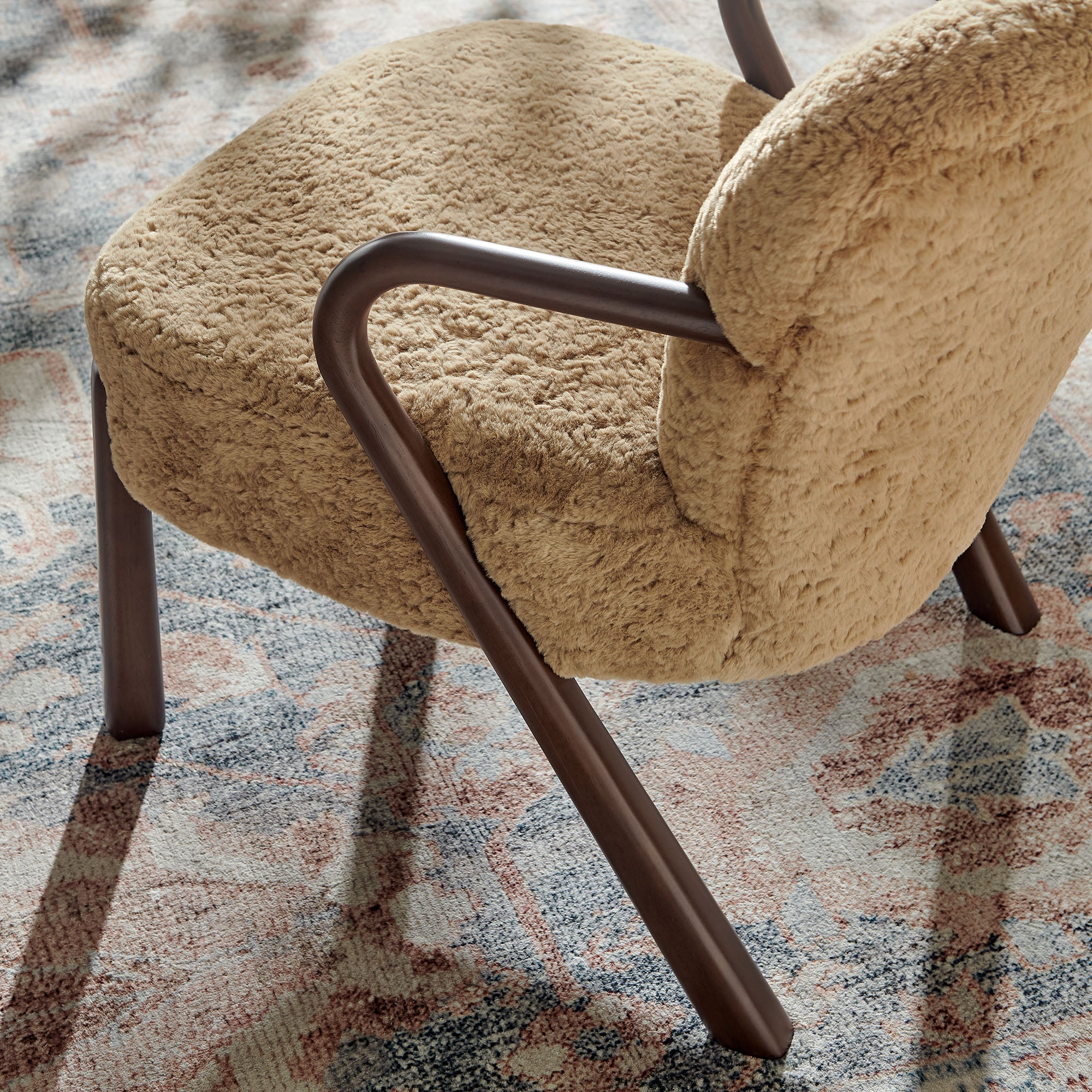 Arden Faux Shearling Accent Armchair
