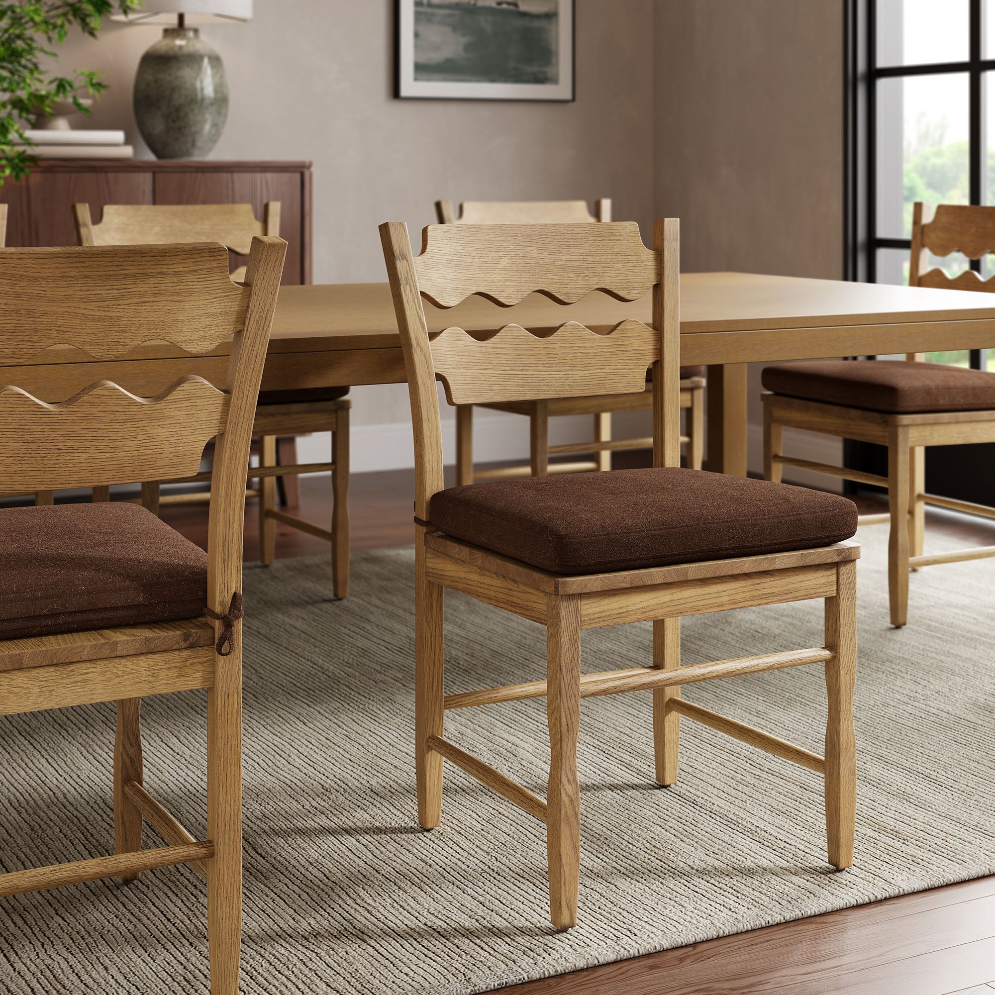Jax Fabric Dining Chair Seat Cushion
