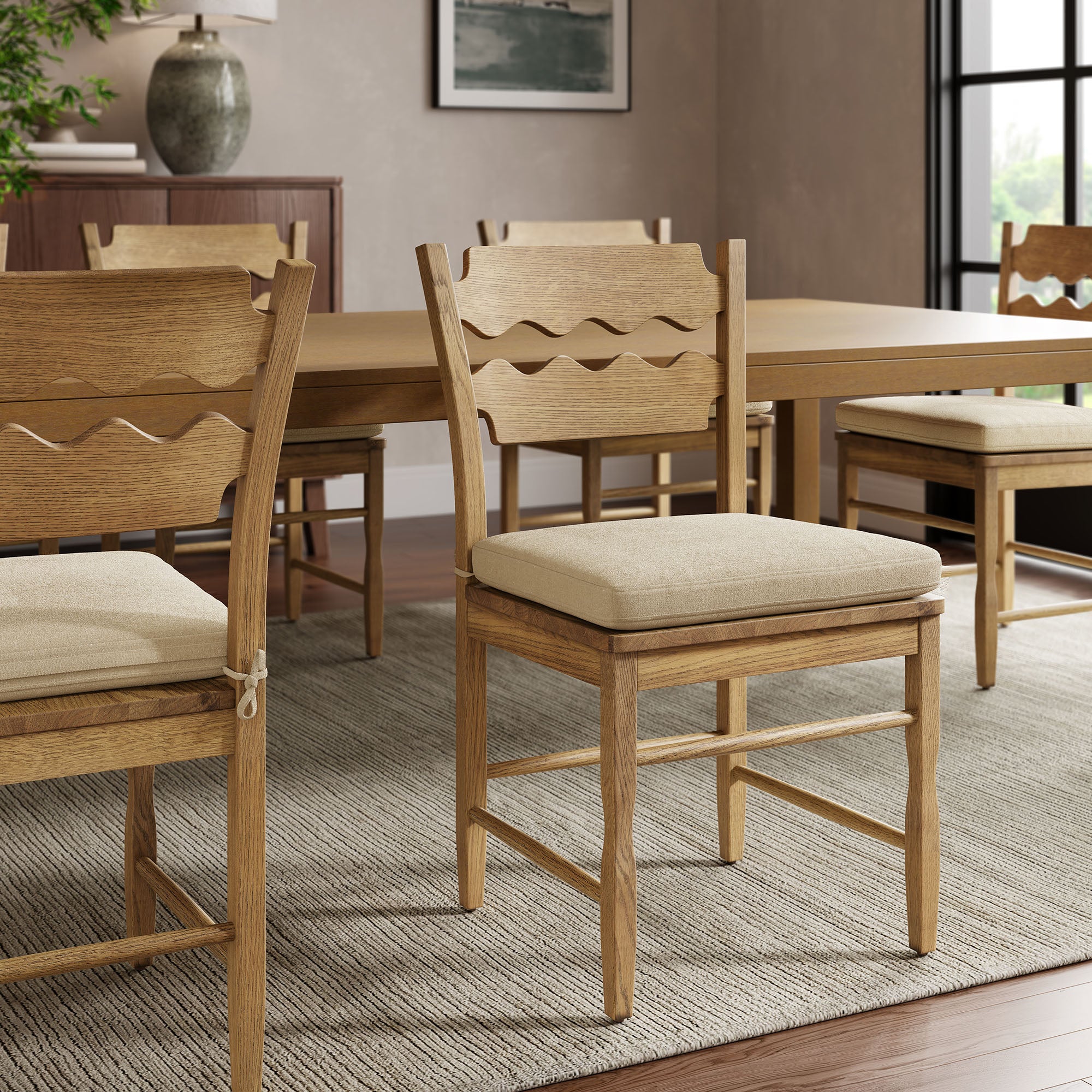 Jax Fabric Dining Chair Seat Cushion