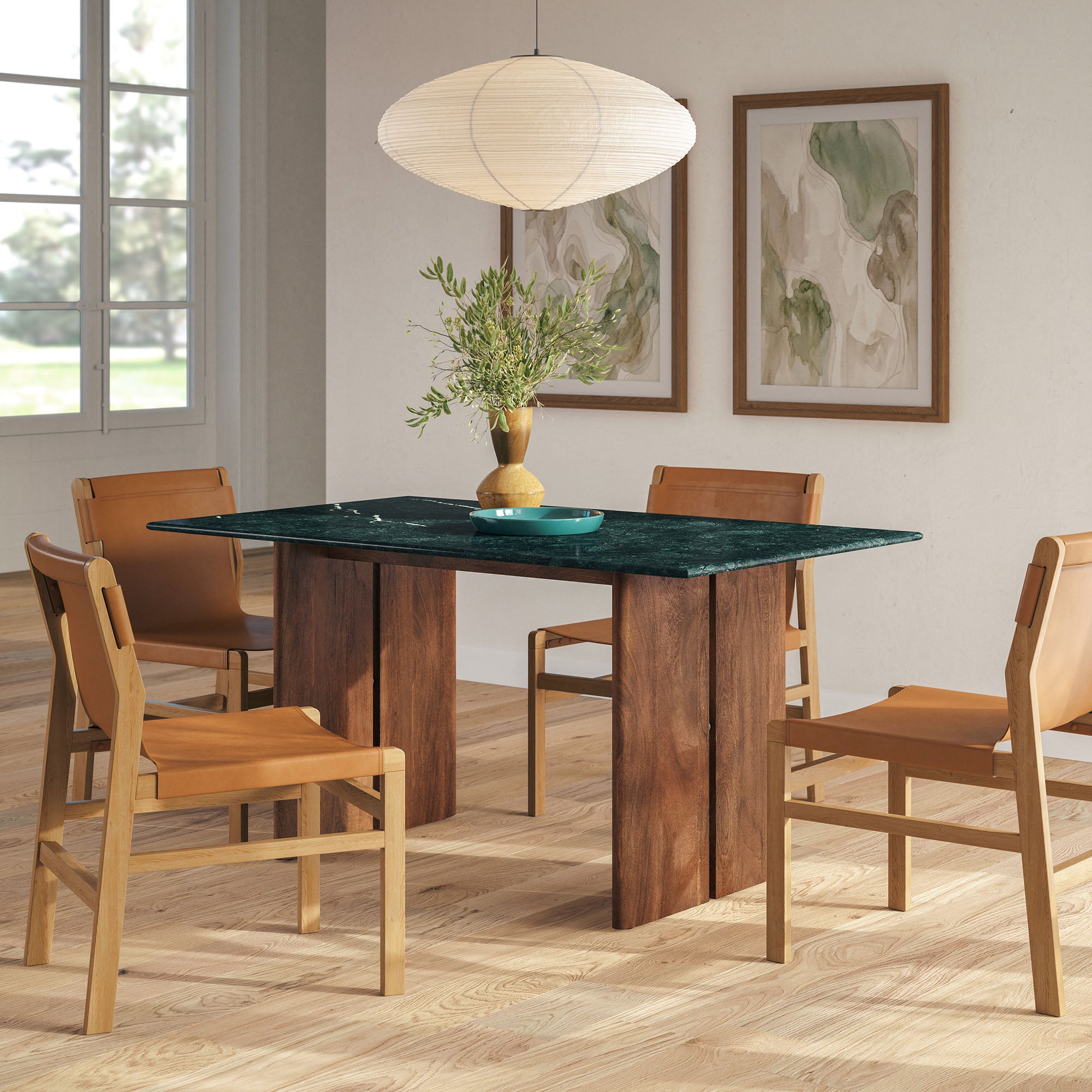 Amistad 60 Inch Marble Dining Table