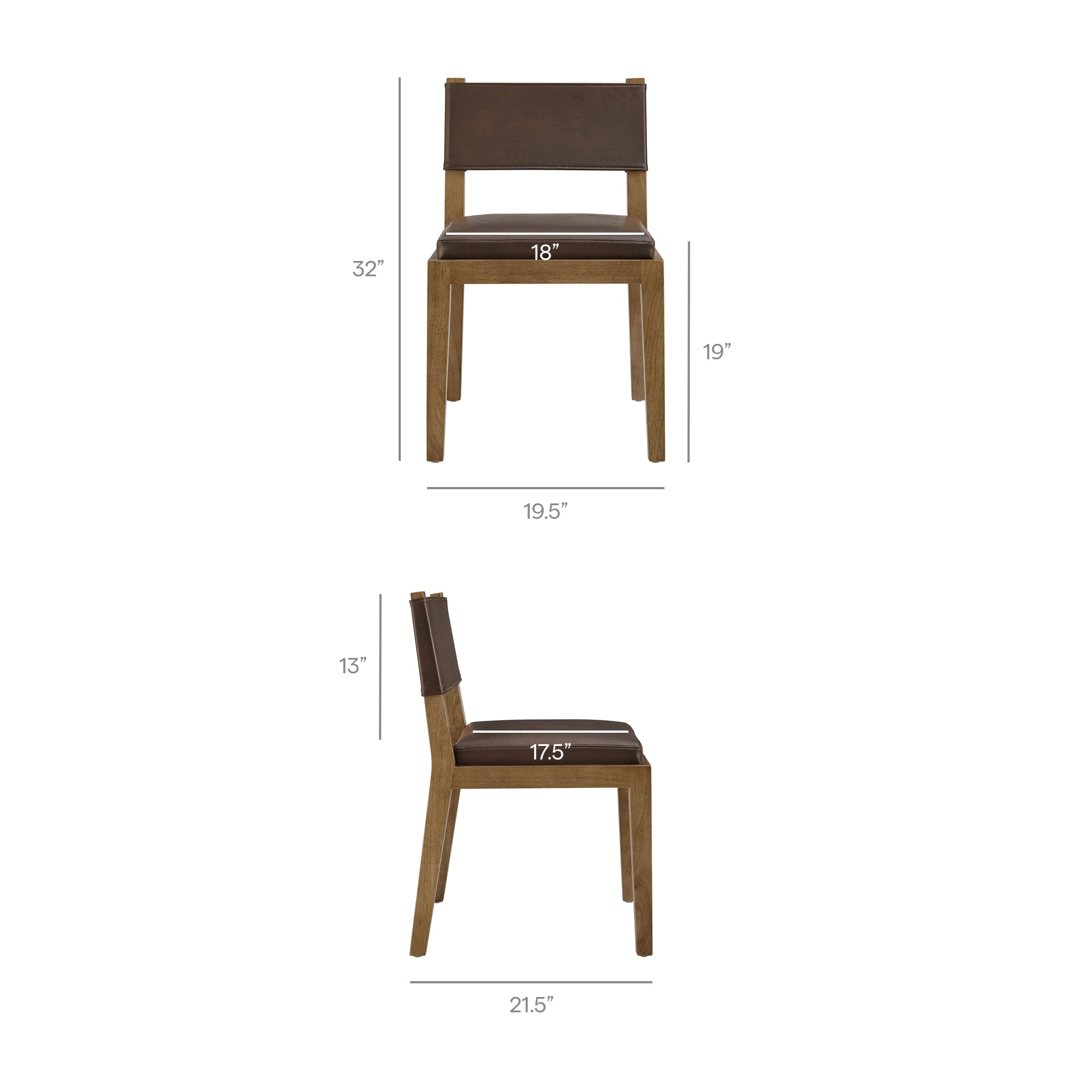 Calder Vegan Leather Dining Side Chair