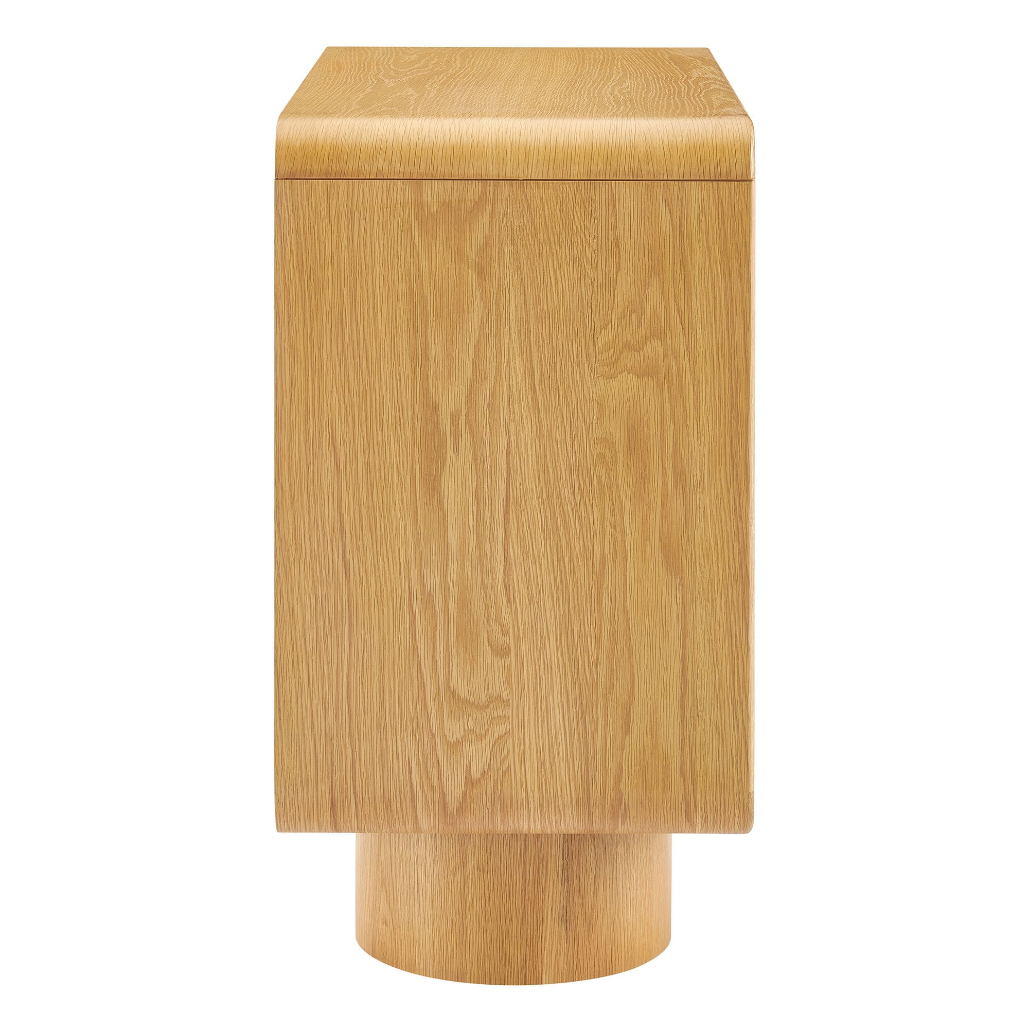 Lumo 2-Door Curved Wood Accent Cabinet