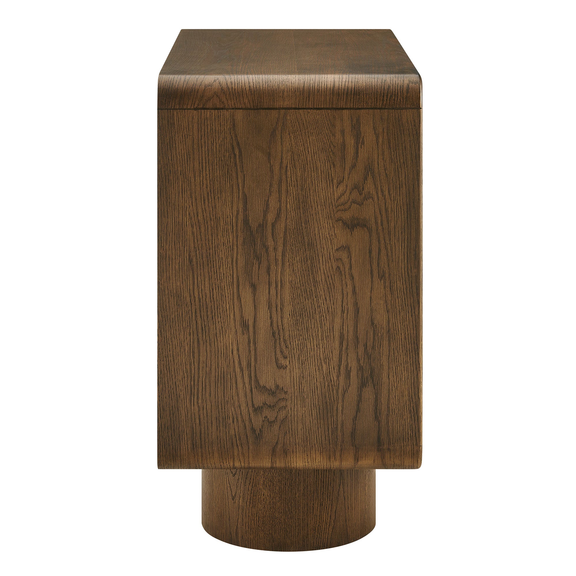Lumo 2-Door Curved Wood Accent Cabinet