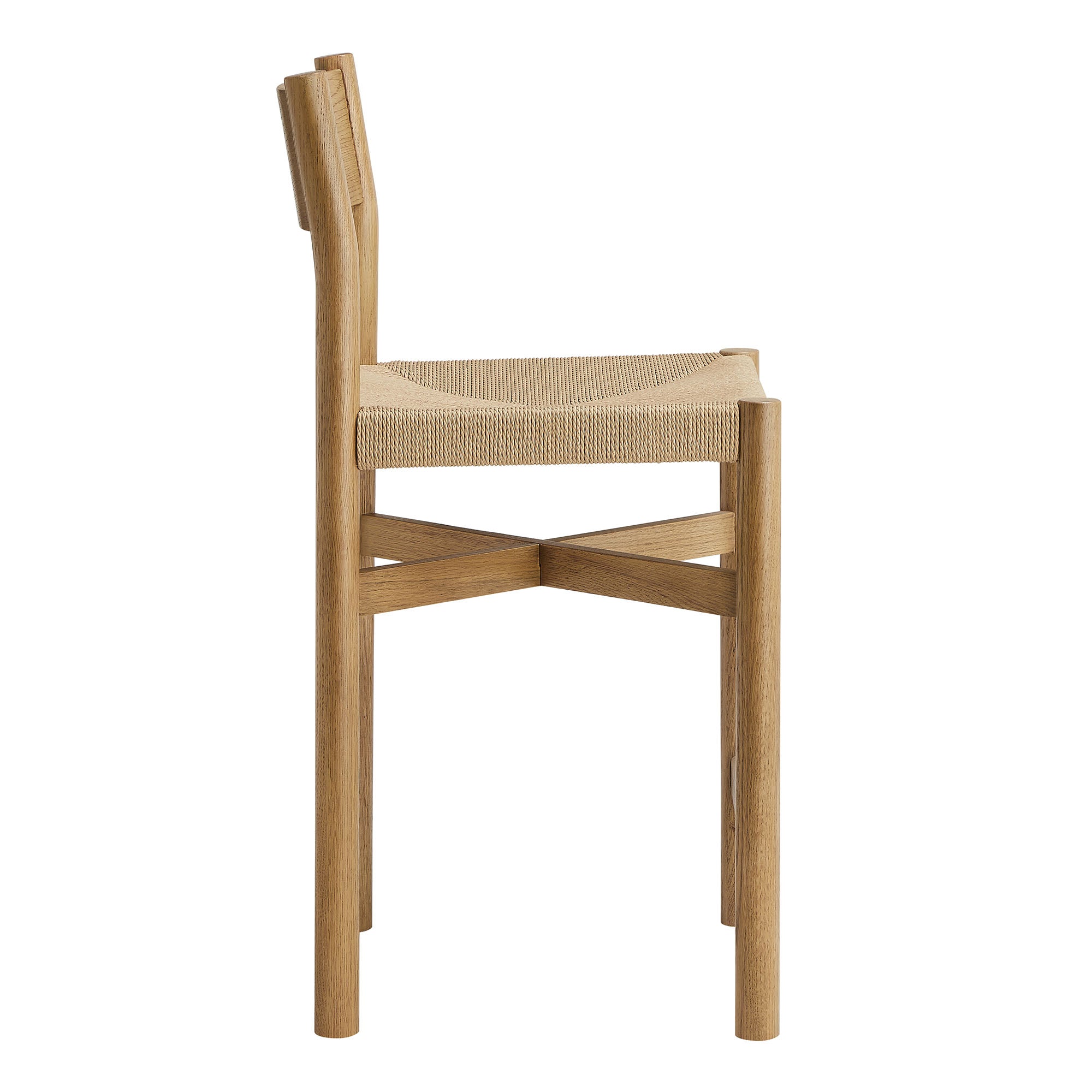 Alvia Wood Counter Stool With Woven Seats Set of 2