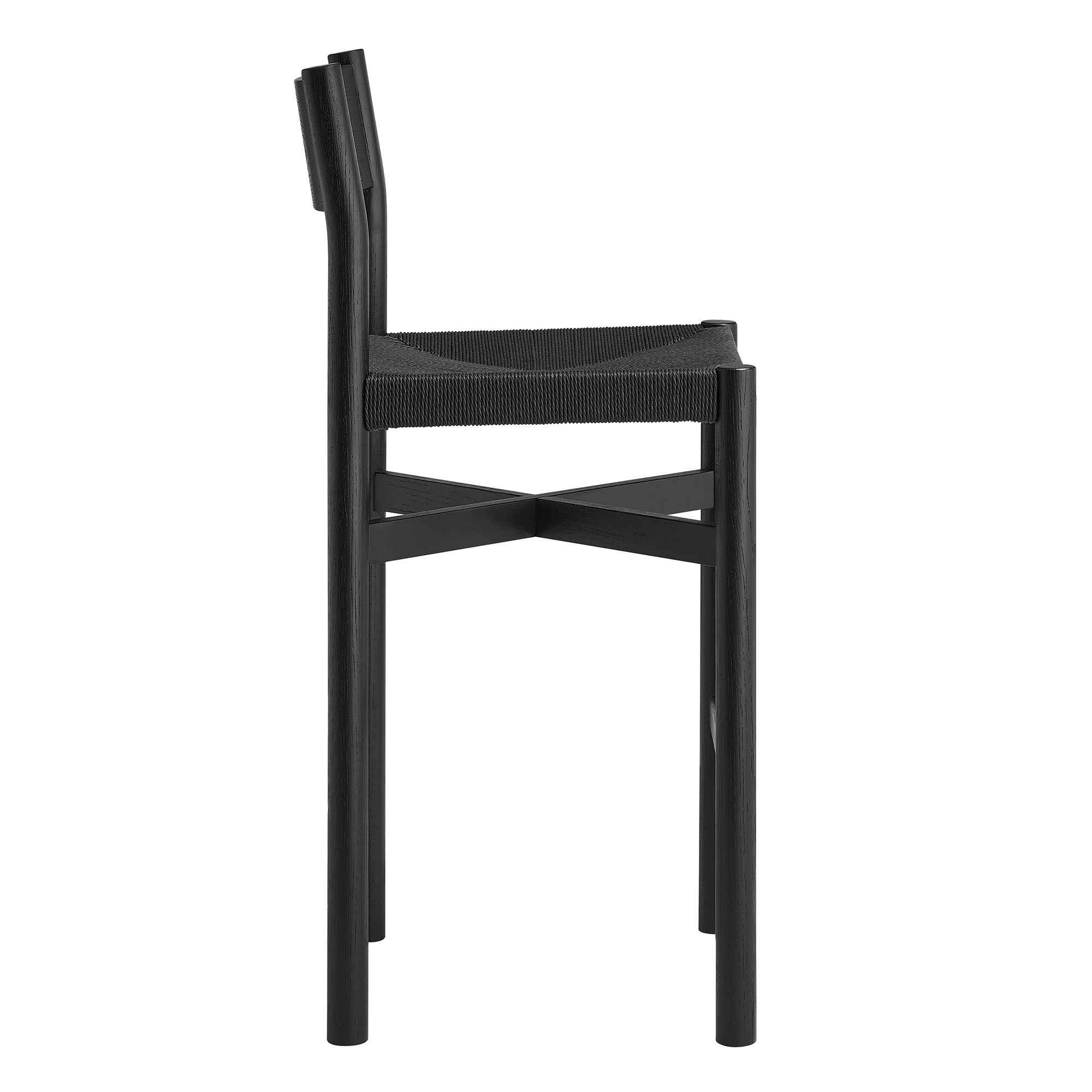 Alvia Wood Bar Stool With Woven Seats Set of 2