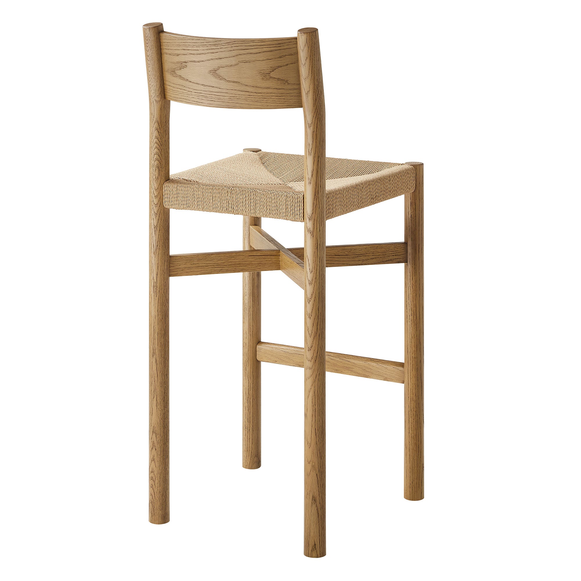 Alvia Wood Bar Stool With Woven Seats Set of 2