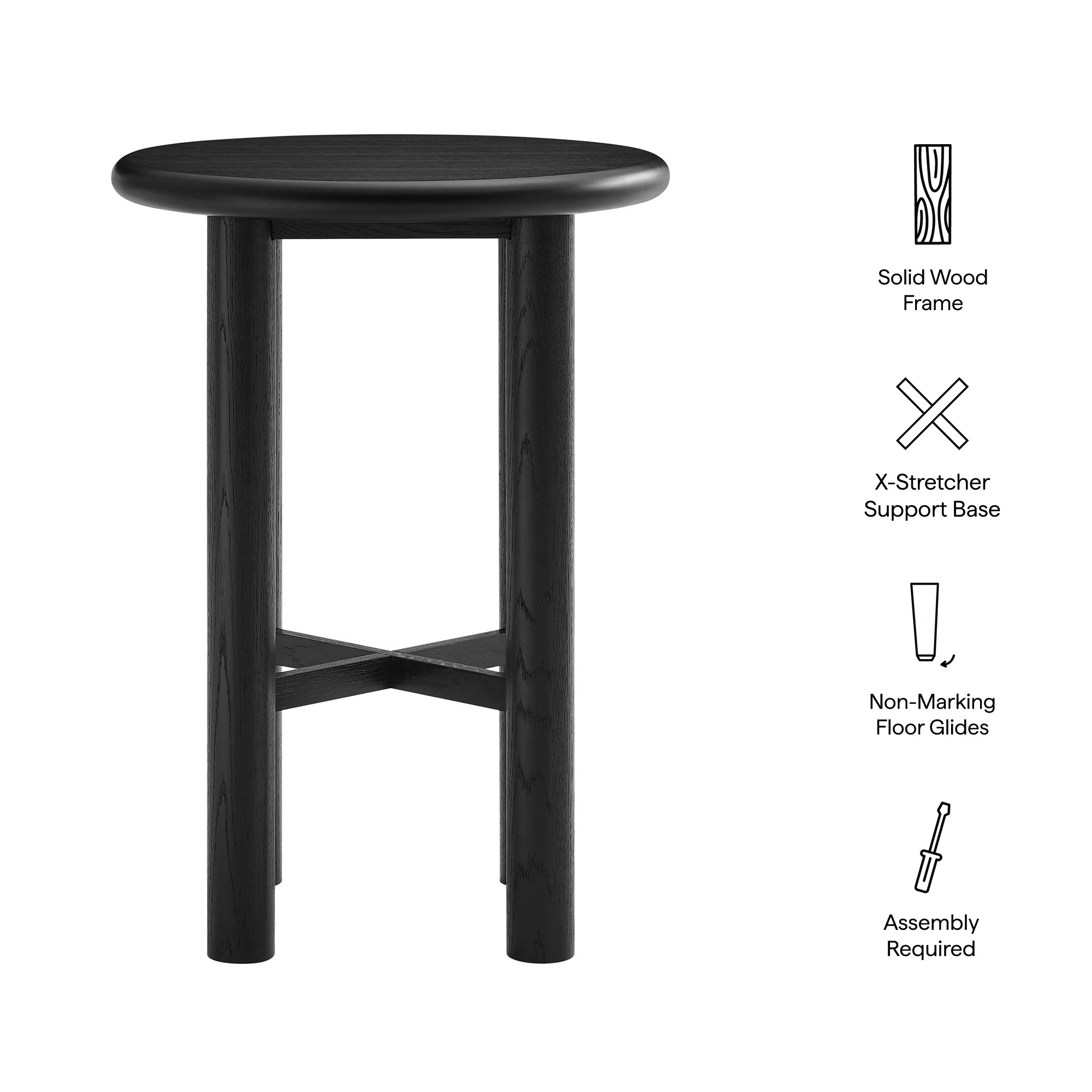 Alvia Round 30" Wood Bar Table