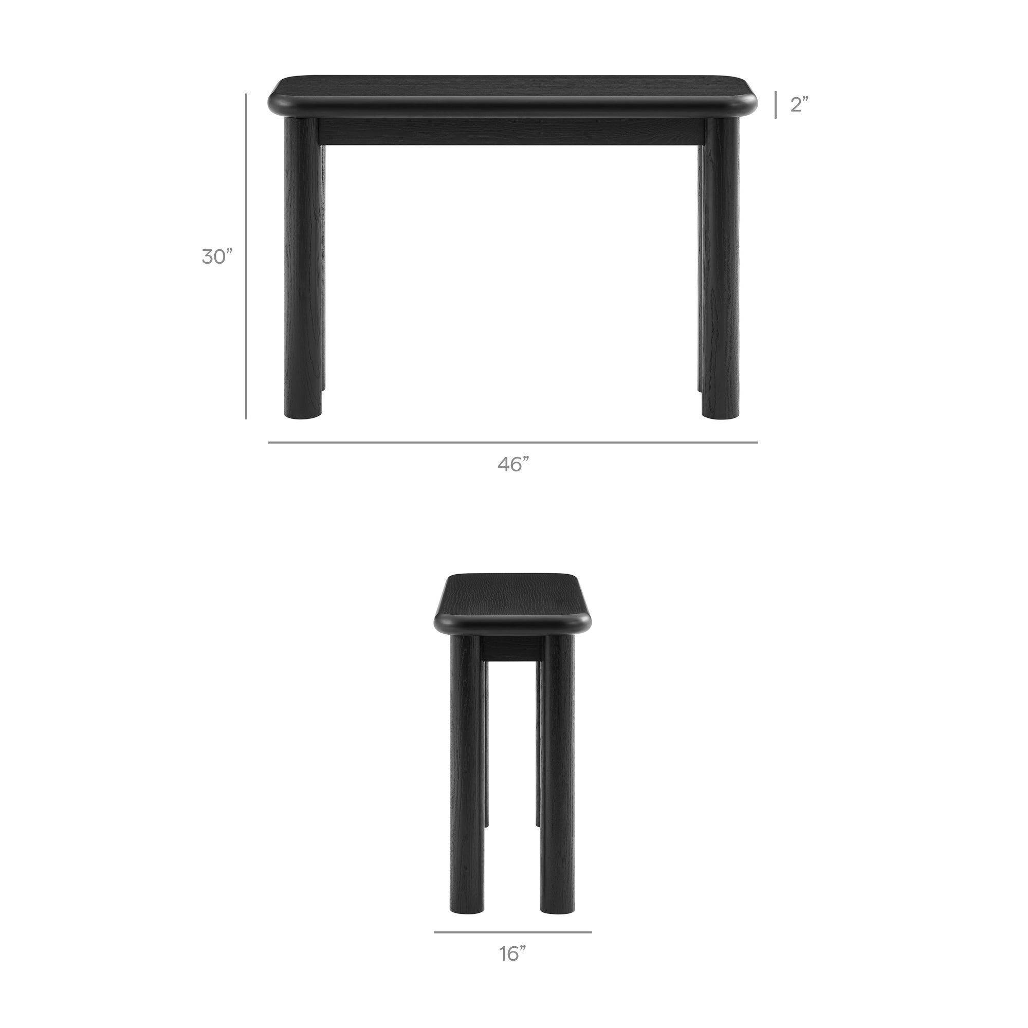 Alvia Wood Console Table