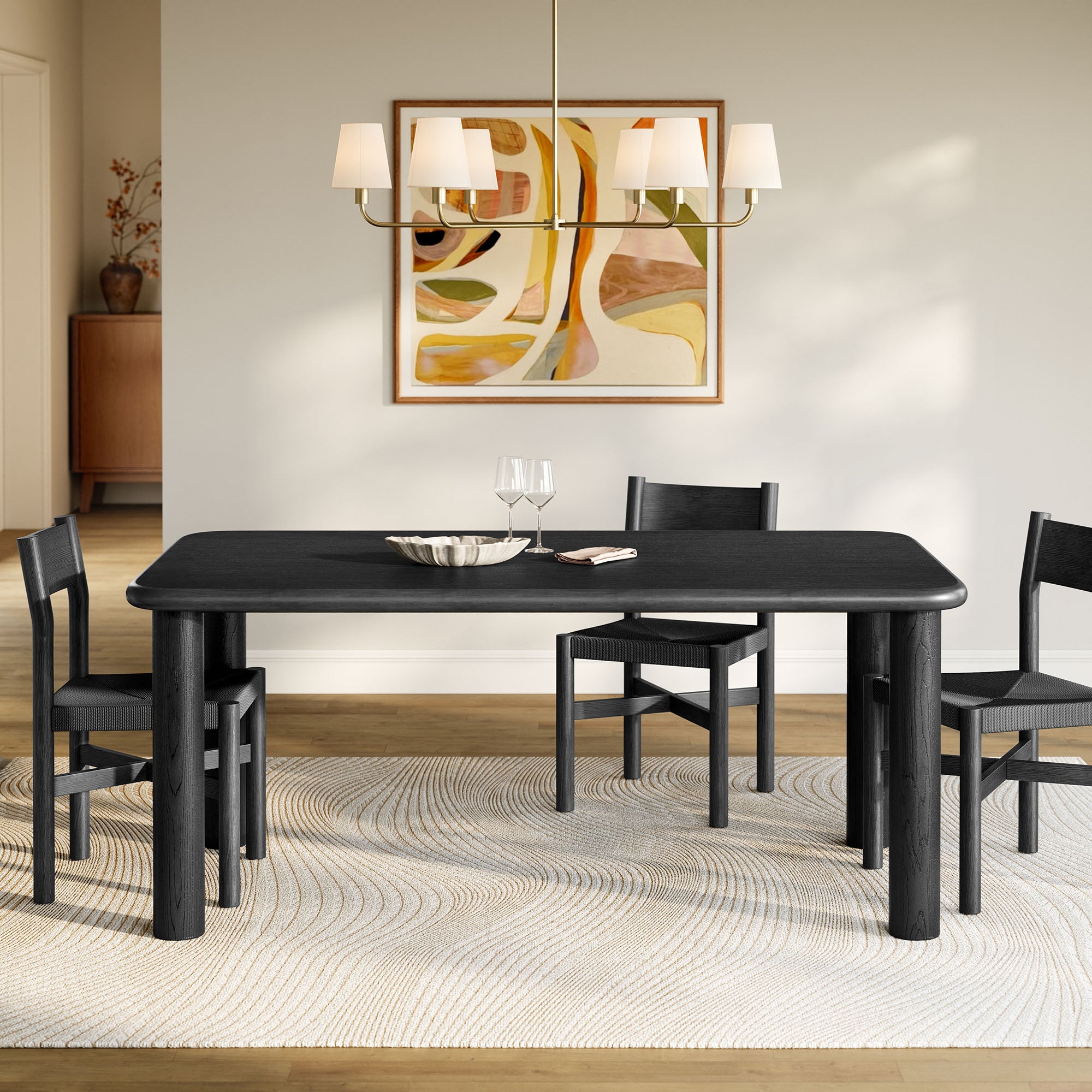 Alvia 72" Rectangular Wood Dining Table