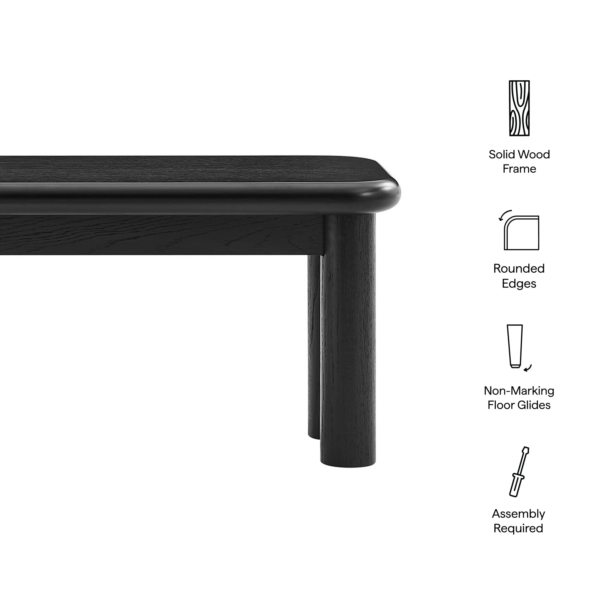 Alvia 58" Wood Bench