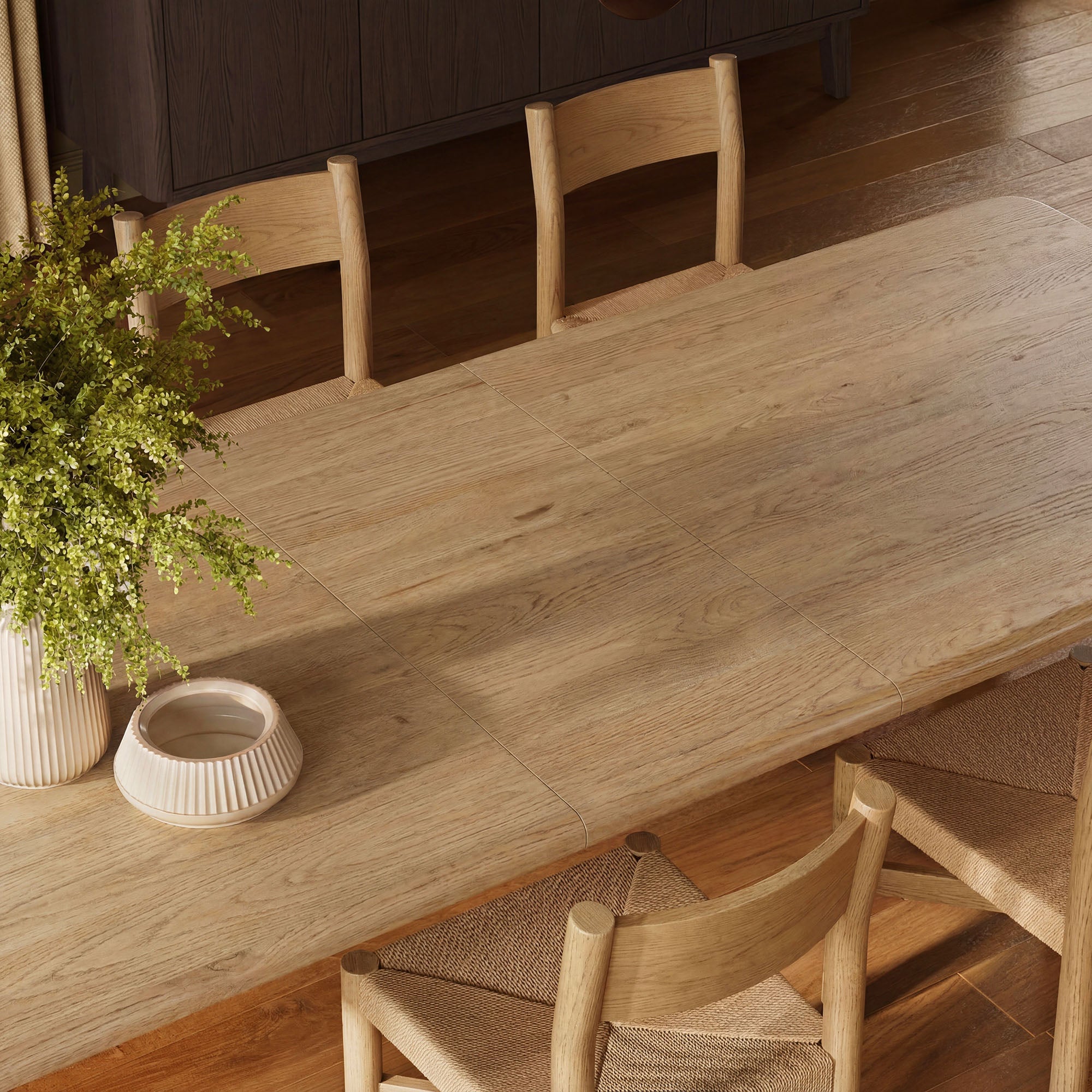 Alvia 9-Piece Wood Extendable Dining Table and Chairs Set