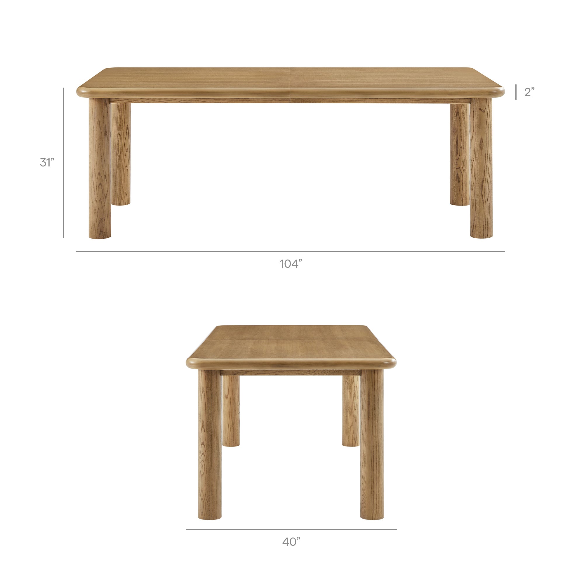 Alvia 9-Piece Wood Extendable Dining Table and Chairs Set