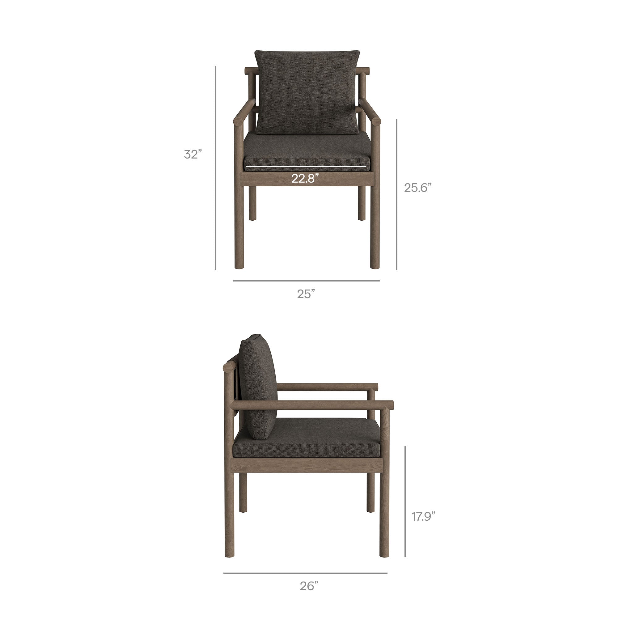 Eleni 7 Piece Outdoor Patio Teak Wood Dining Set