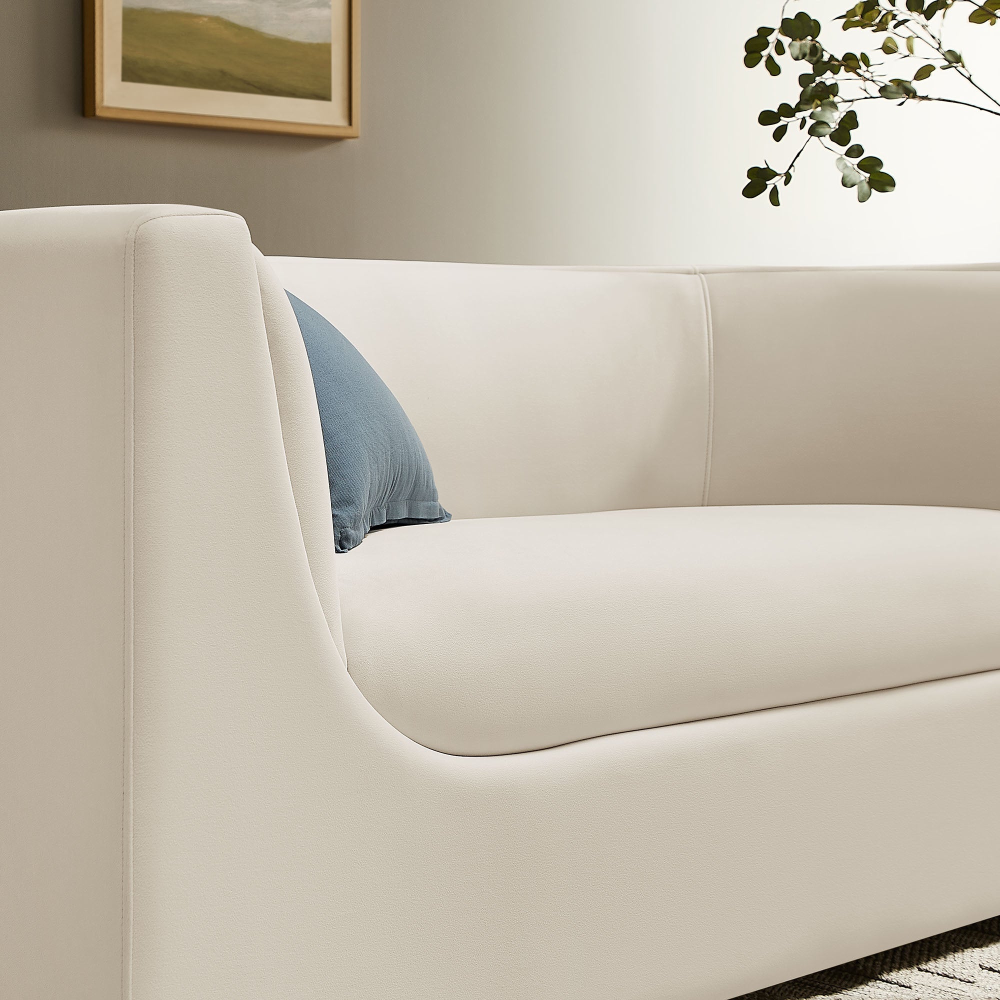 Hilda 67" Curved Back Performance Velvet Loveseat