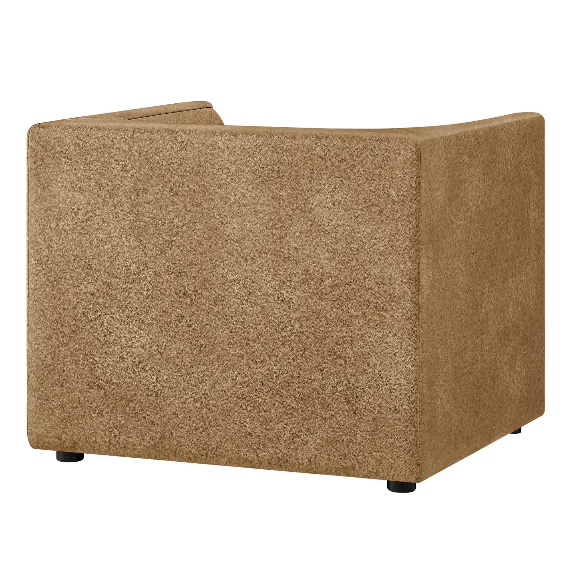 Hilda Curved Back Vegan Leather Armchair