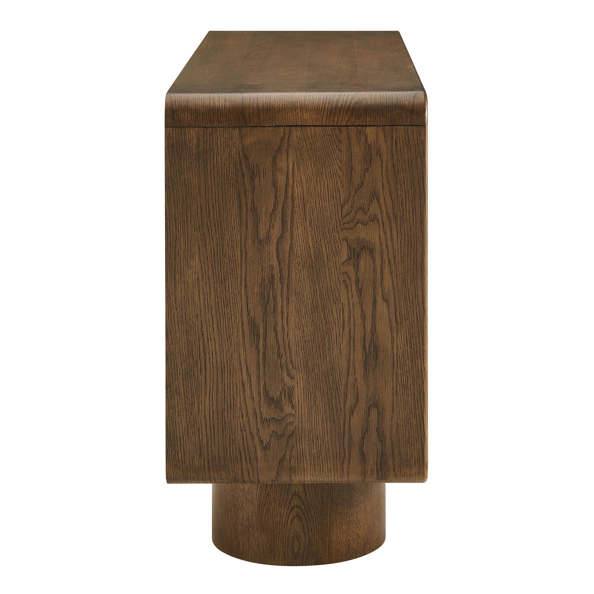 Lumo 3-Door Curved Wood Accent Cabinet