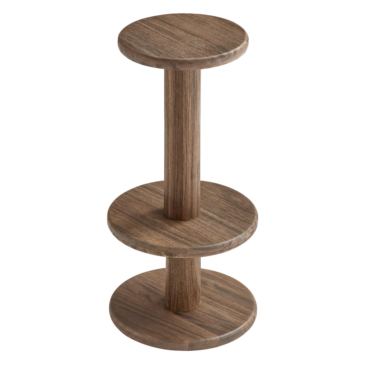 Neo 15 Inch Round Indoor - Outdoor Patio Patio Wood Bar Stools