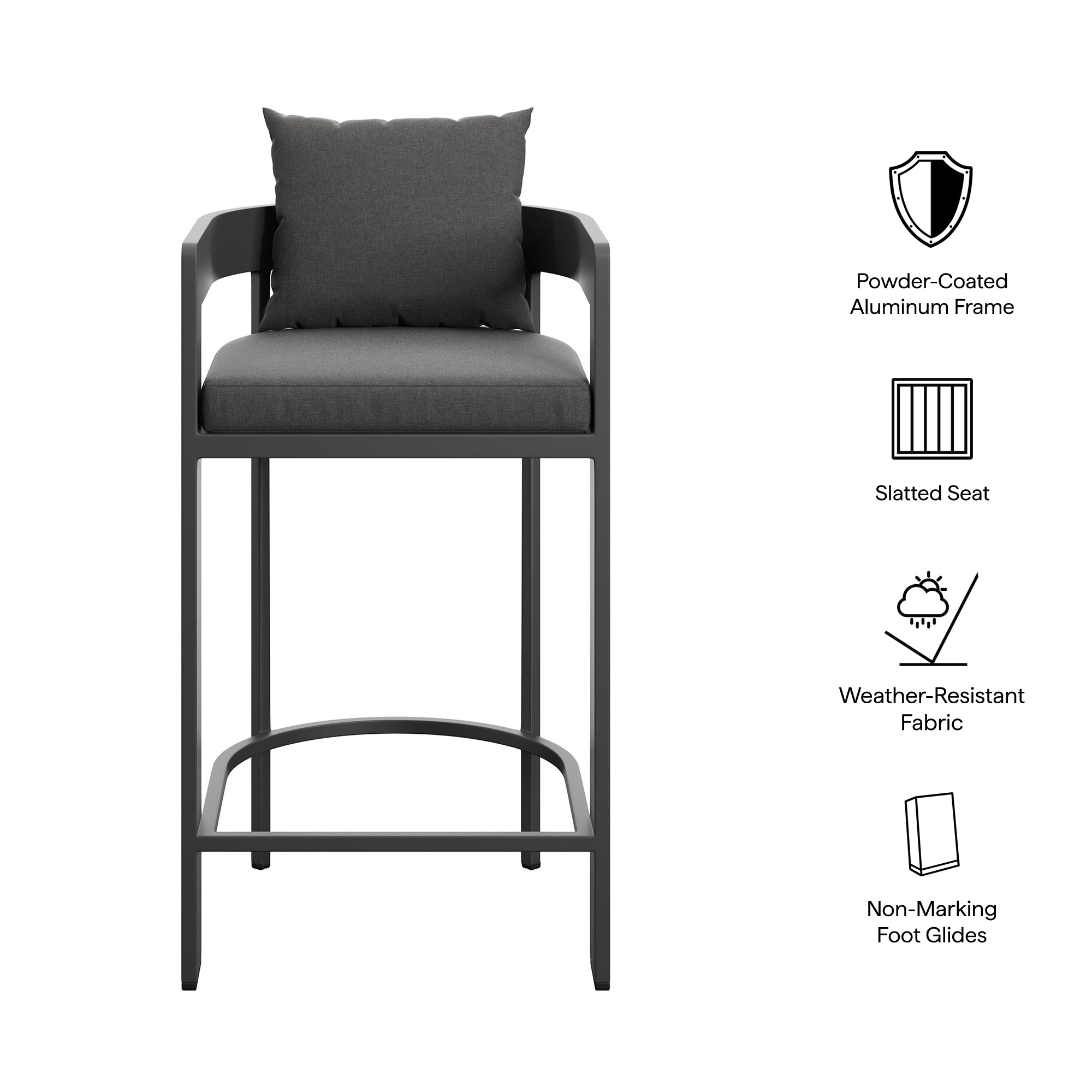 Tahoe Outdoor Patio Patio Aluminum Bar Chair