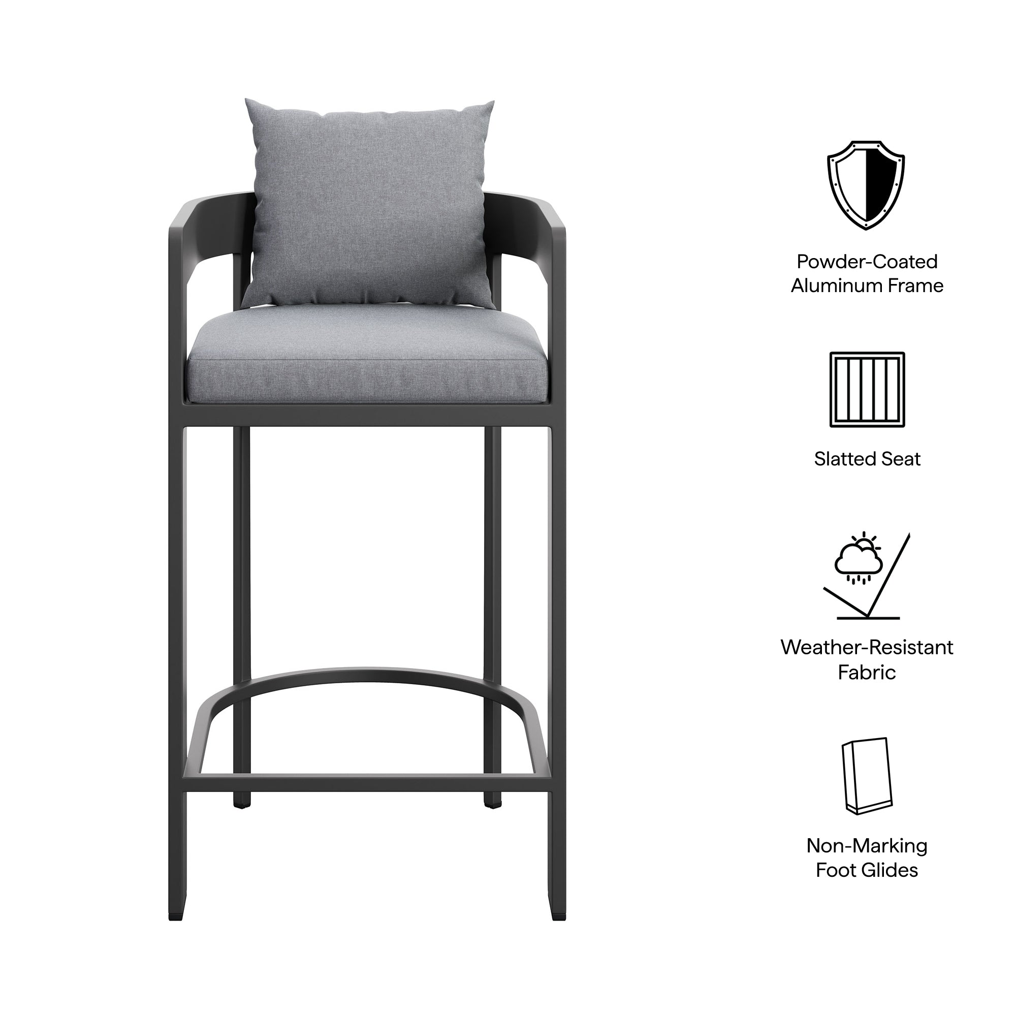 Tahoe Outdoor Patio Patio Aluminum Bar Chair