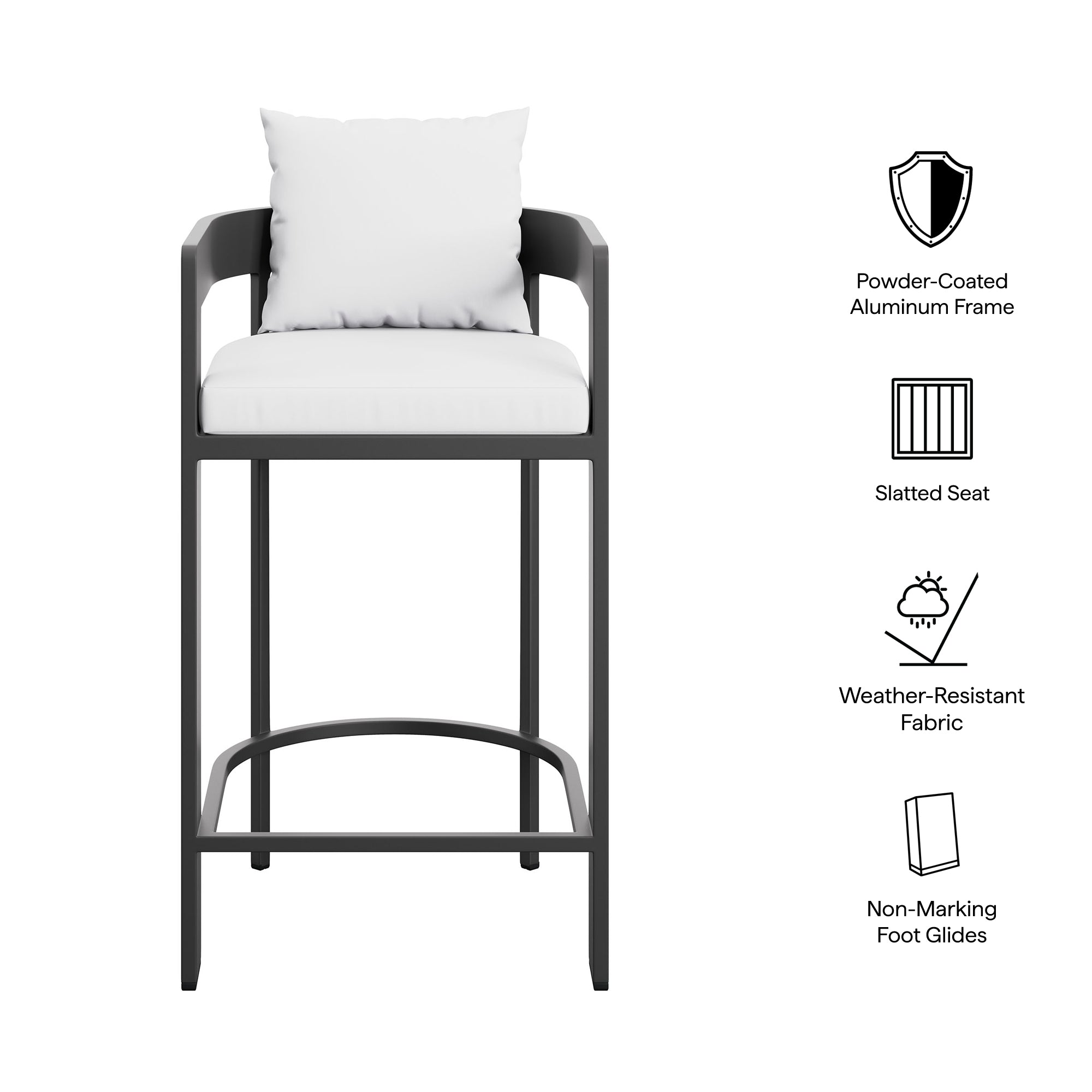 Tahoe Outdoor Patio Patio Aluminum Bar Chair