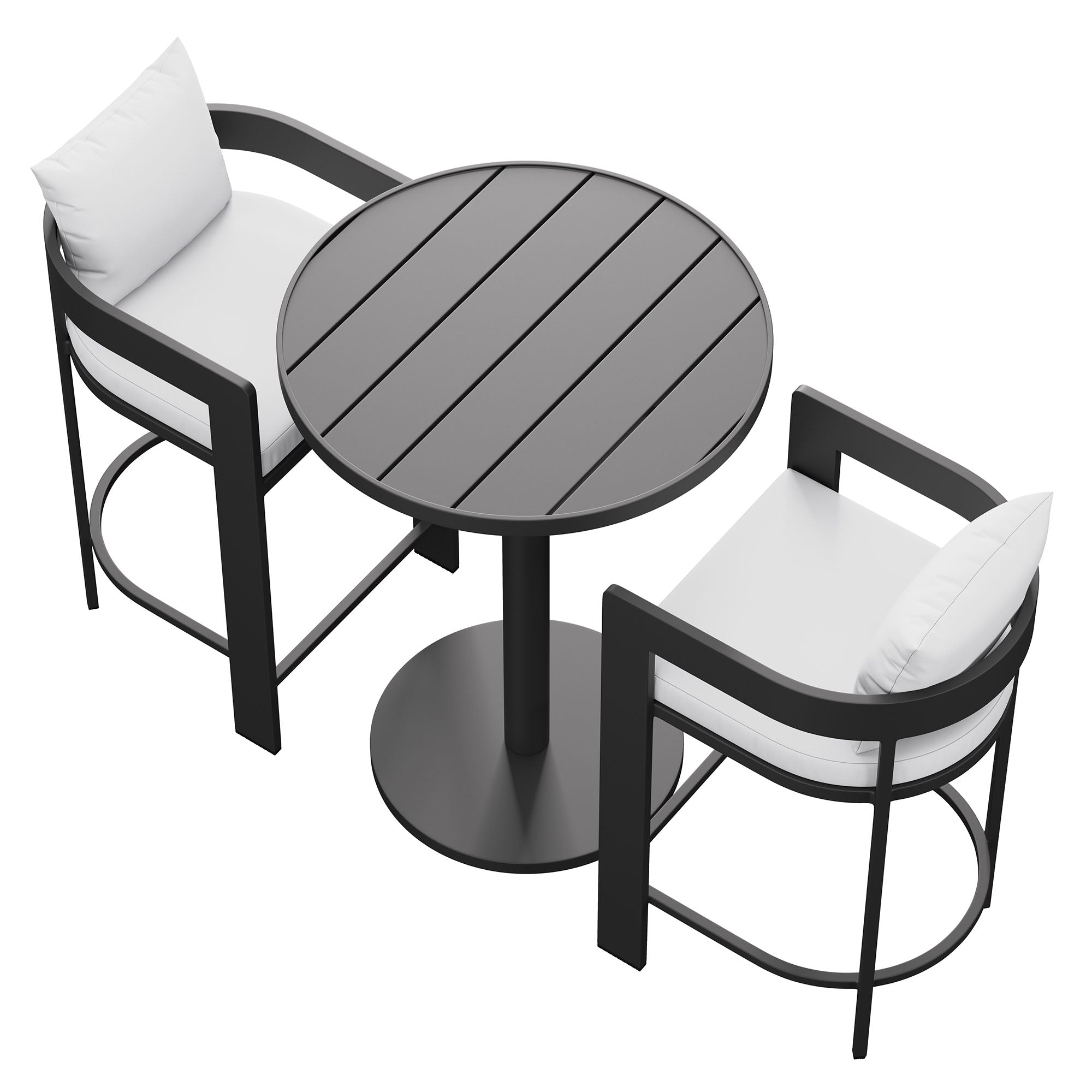 Tahoe 3-Piece Outdoor Patio Aluminum Bar Set