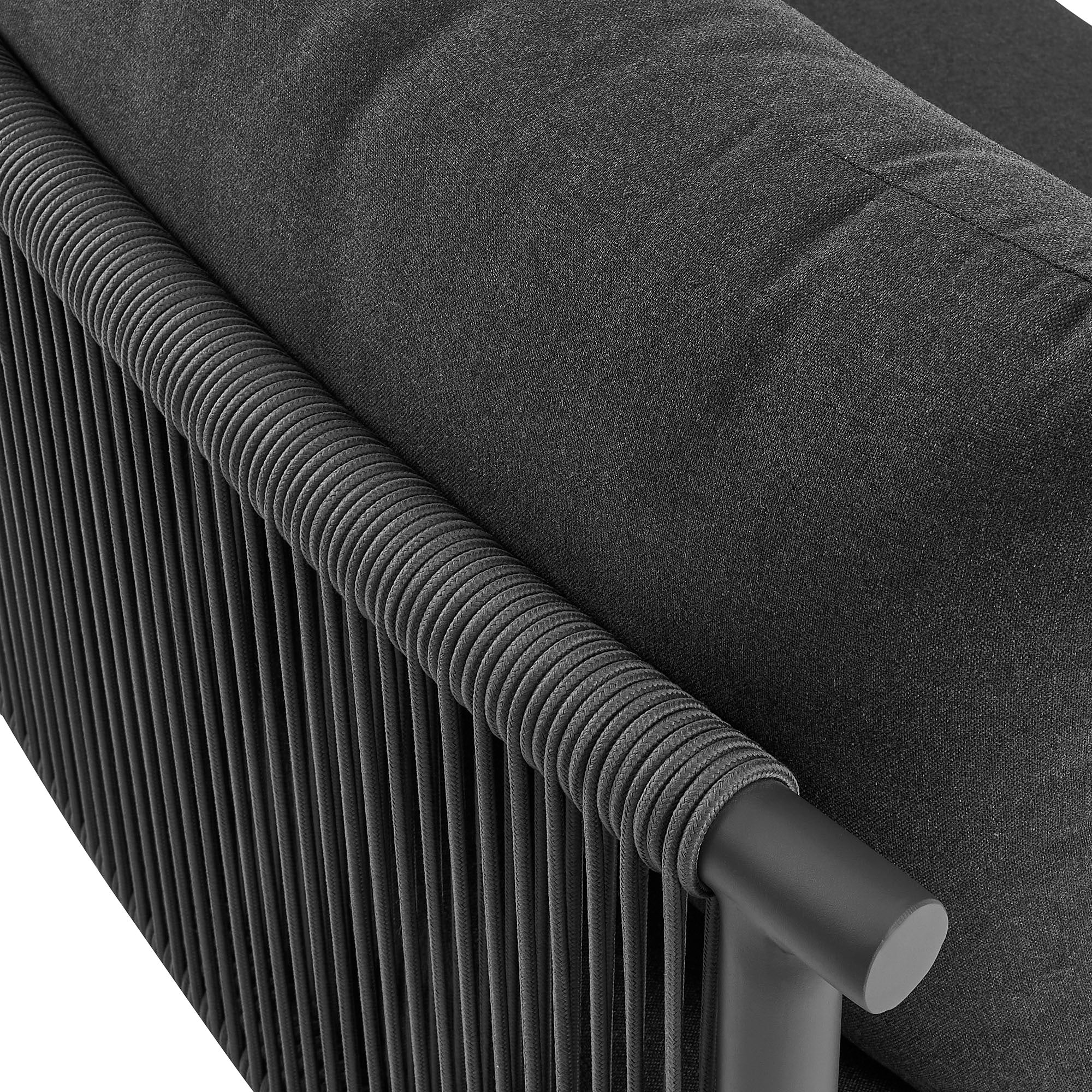 Porta 3 Piece Outdoor Patio Aluminum Modular Sofa