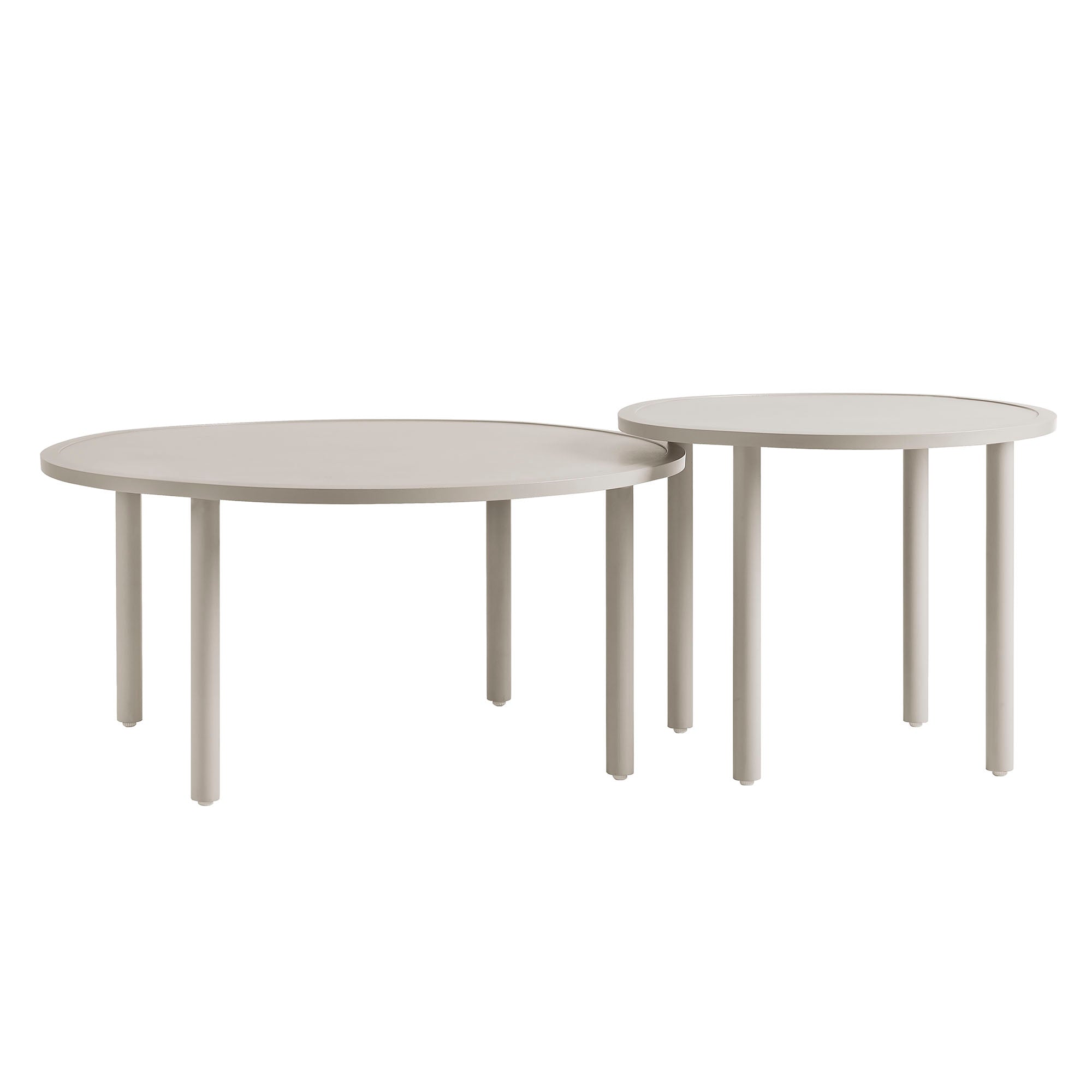Porta 2 Piece Nesting Outdoor Patio Aluminum Coffee Table Set