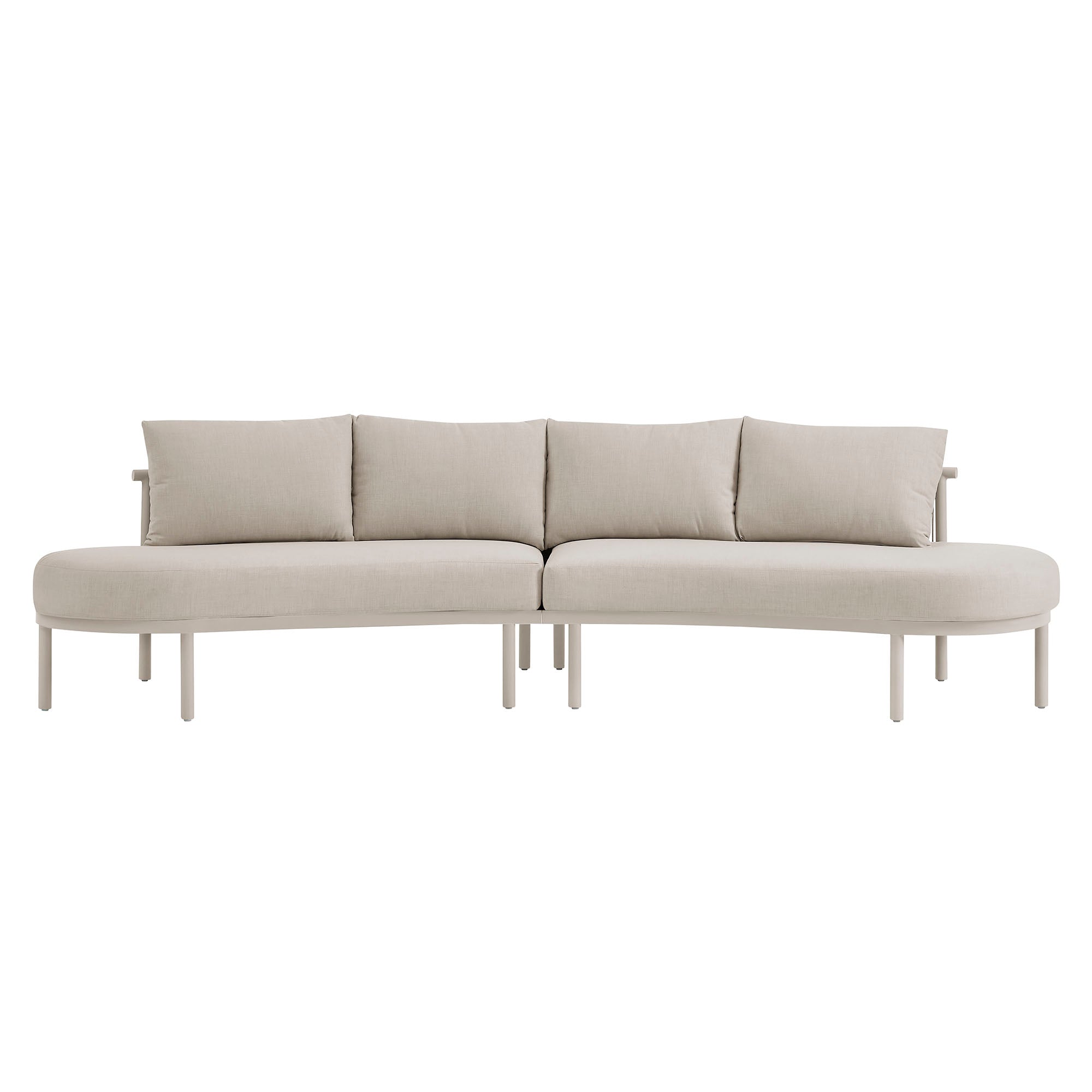 Porta 2 Piece Outdoor Patio Aluminum Modular Sofa