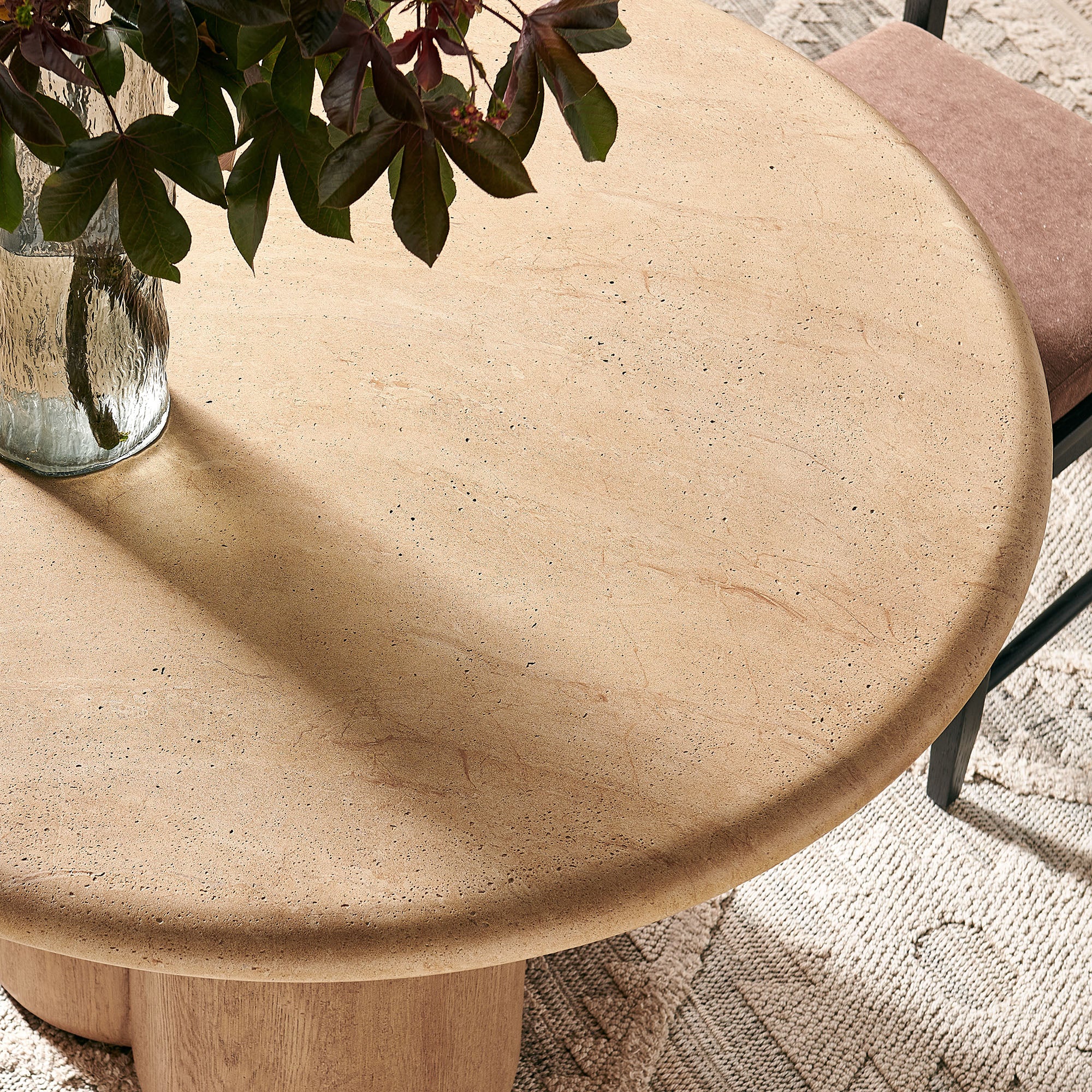 Tori 48 Inch Round Indoor and Outdoor Patio Dining Table