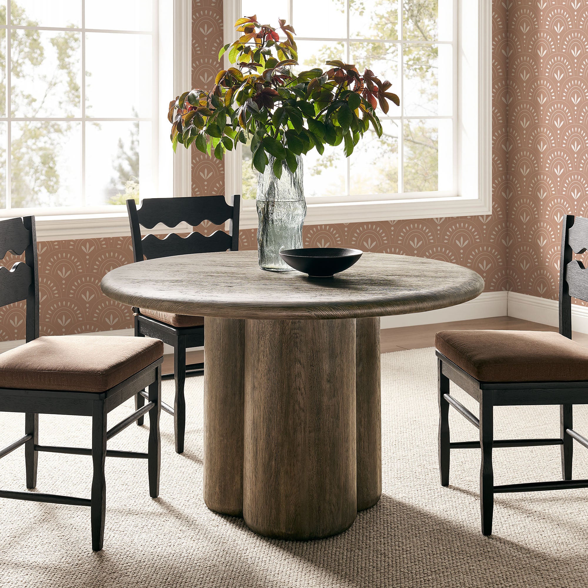 Tori 48 Inch Round Indoor and Outdoor Patio Dining Table