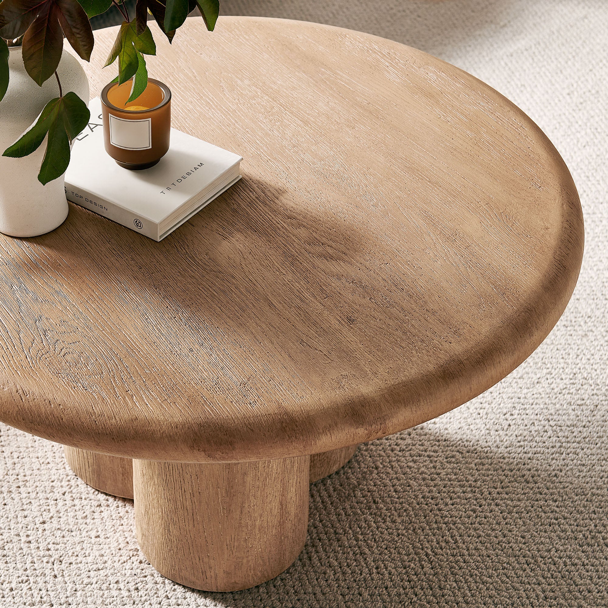 Tori 31 Inch Round Indoor and Outdoor Patio Coffee Table